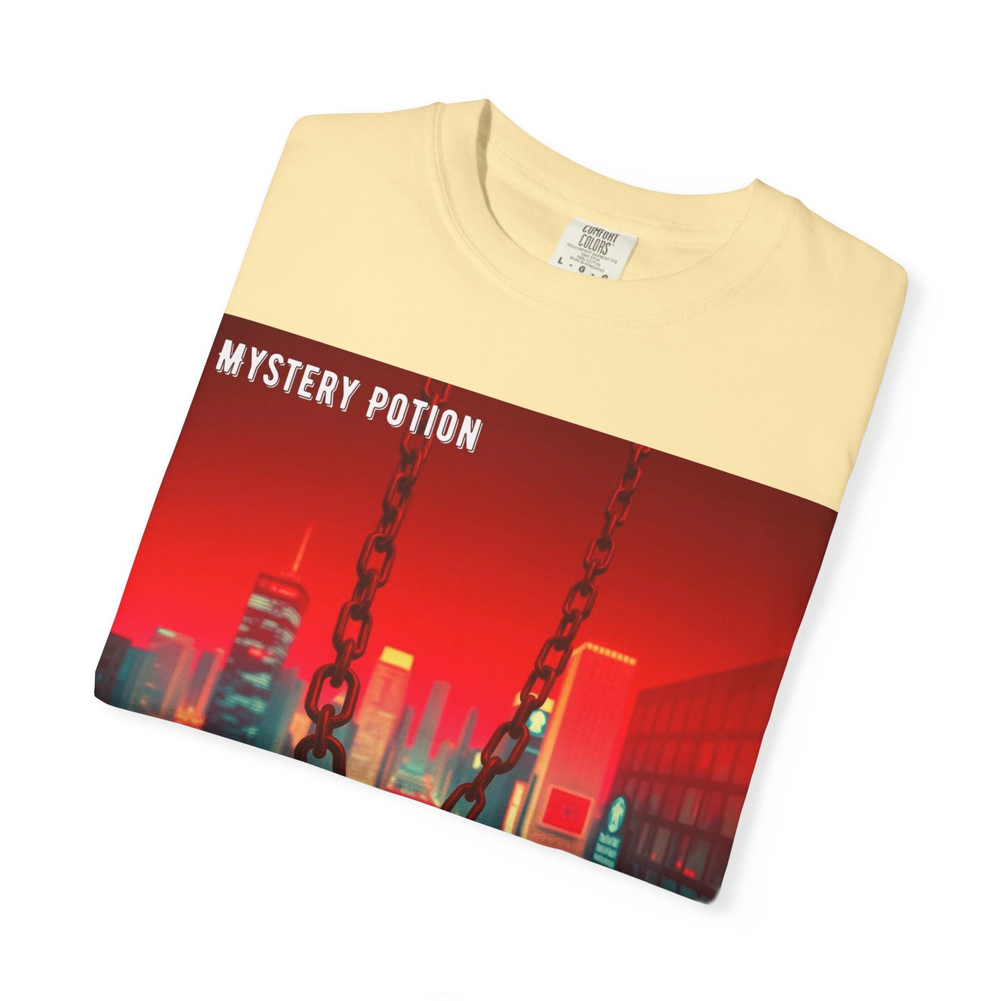 Mystery Potion Urban T-Shirt, Retro Graphic Tee, Unisex Streetwear, Casual Wear, Gift for Art Lovers, Music Festival Apparel