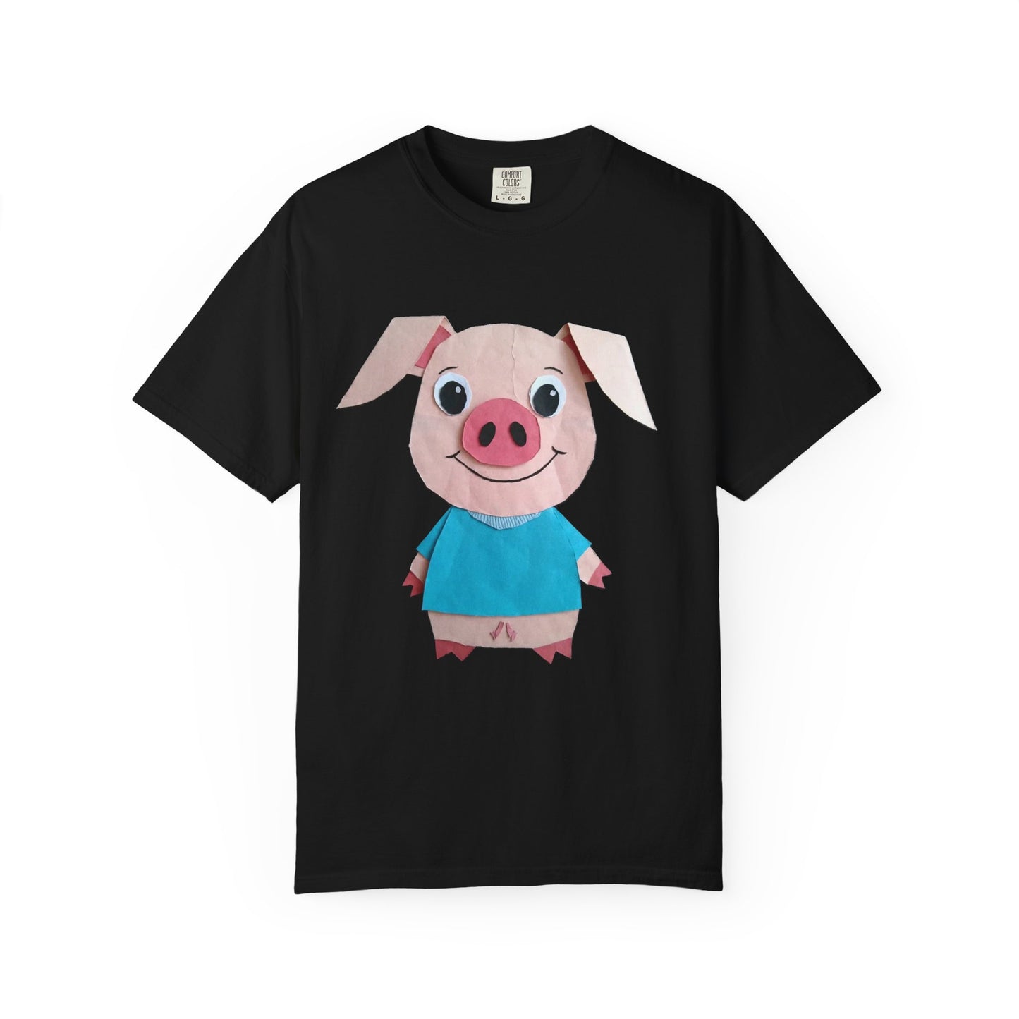 Cute Pig Character T-Shirt, Animal Lover Gift, Funny Graphic Tee, Casual Wear, Farm Themed Shirt