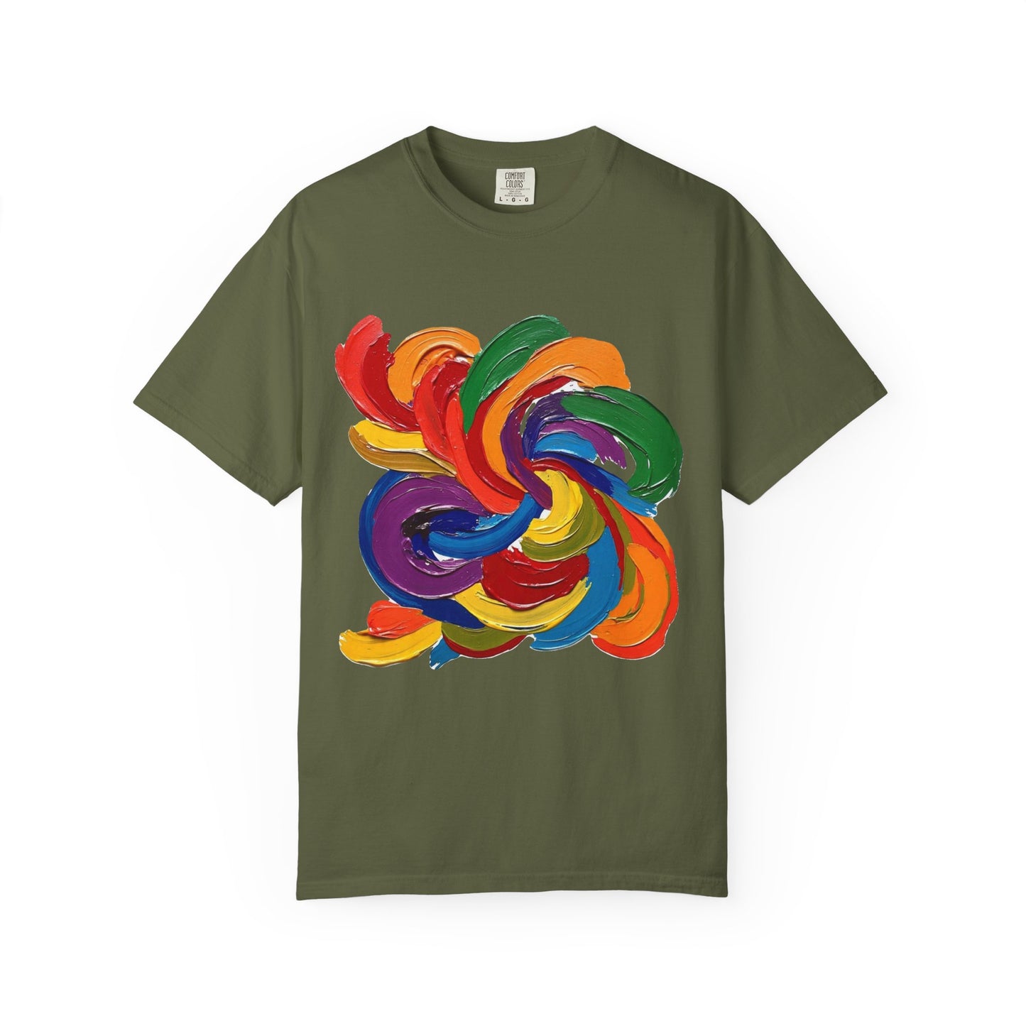 Colorful Swirl Unisex T-Shirt, Vibrant Art Tee, Casual Wear, Gift for Artists, Statement Shirt, Summer Outfit