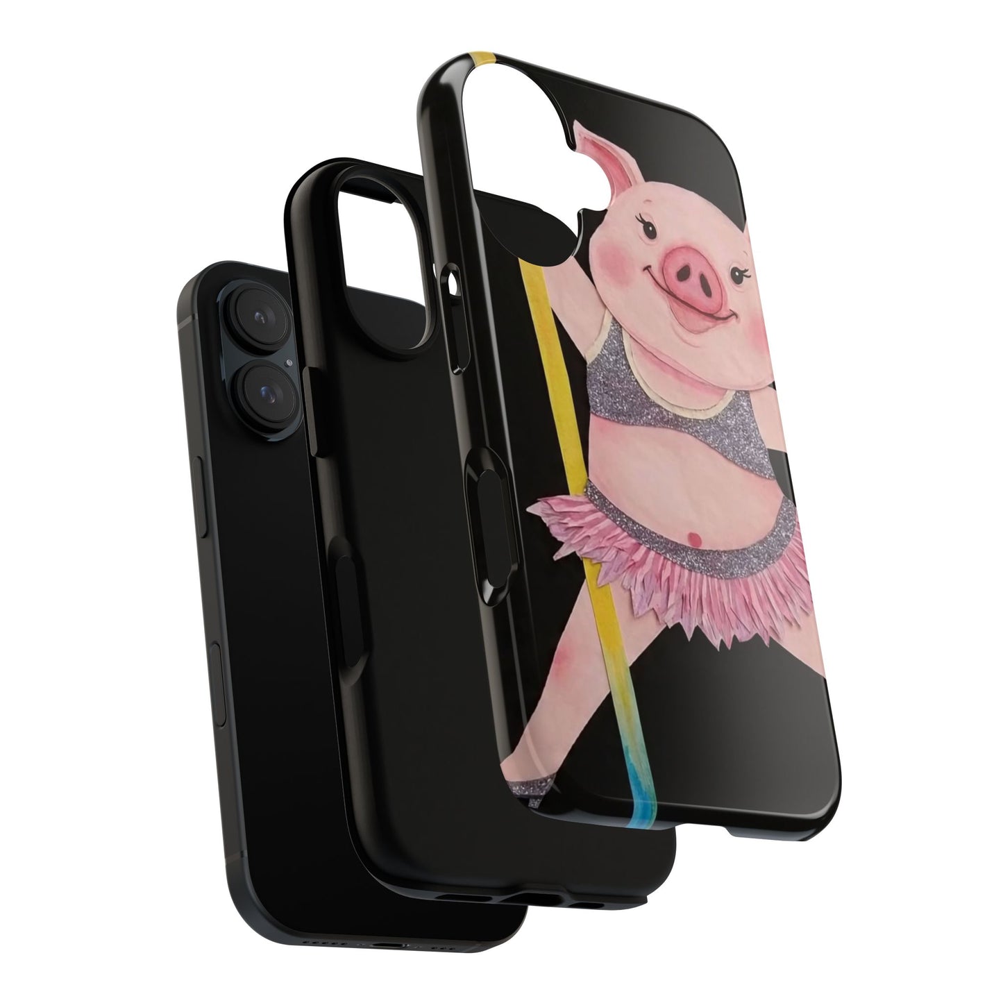 Pole Dancing Pig Tough Cases: Adorable Pig Phone Case for Animal Lovers, Cute Gift, Fun Accessory, Durable Protection, Unique Design