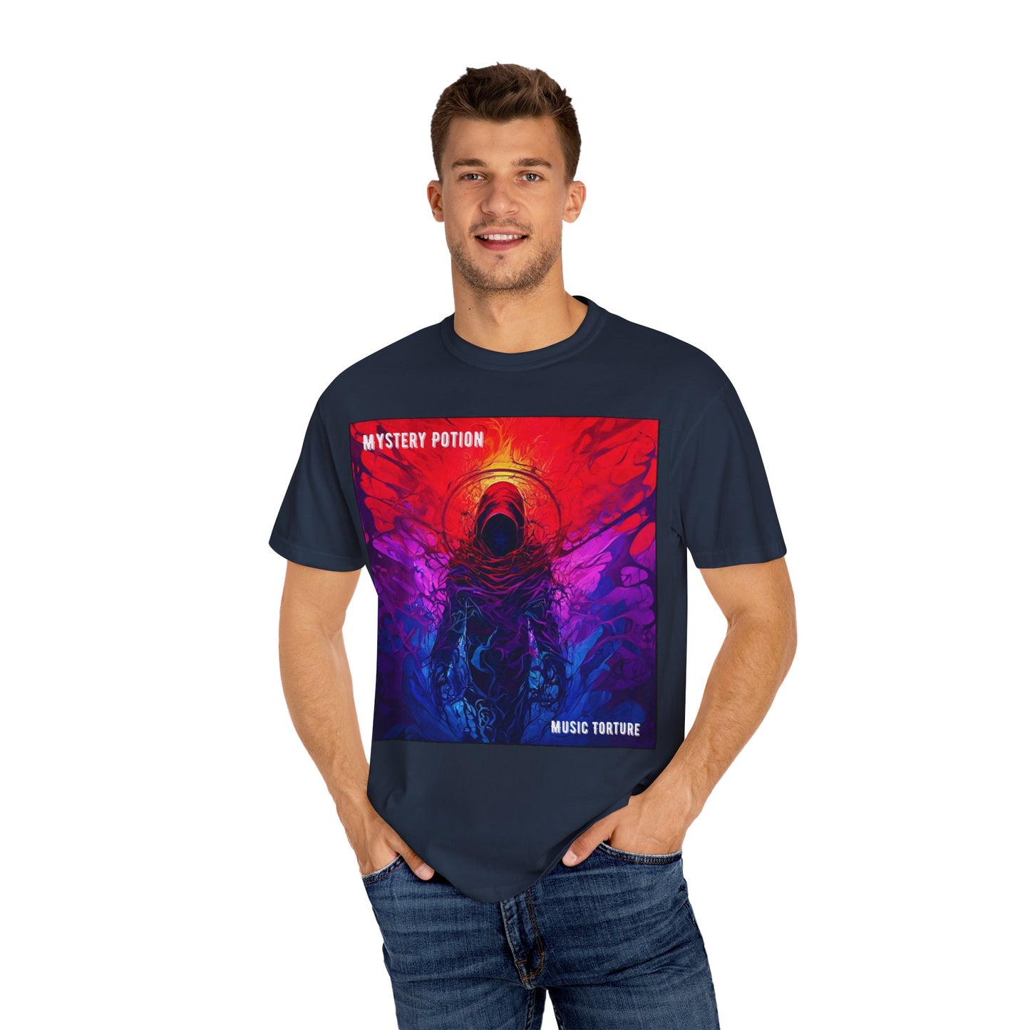 'Music Torture' by Mystery Potion Unisex Garment-Dyed T-shirt, Music Torture Tee, Vibrant Graphic Shirt, Cool Casual Wear, Gift for Music Lovers, [...]