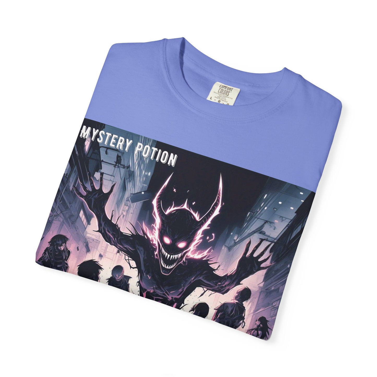 Mystery Potion Evil Satanic Graphic Tee, Unisex T-Shirt for Gamers, Cosplay Costume, Casual Wear, Unique Devilish Gift Idea