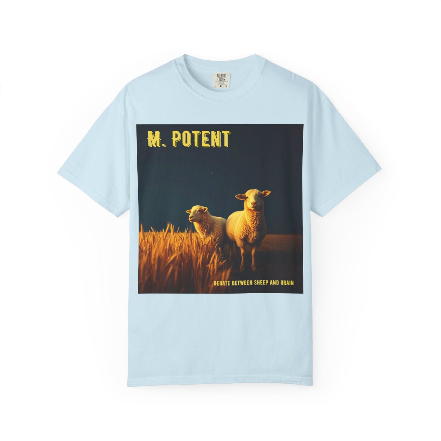 Debate Between Sheep and Grain by M. Potent, Sheep Graphic T-Shirt, Unisex Fashion Top, Farm Life Tee, Gift for Animal Lovers, Casual Everyday Wear