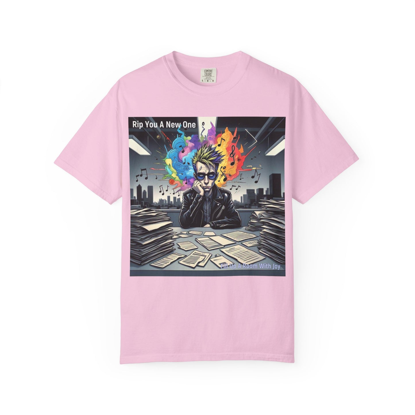 Colorful Creative T-Shirt - Rip You A New One Graphic Tee, Unisex Design for Artists, Music Lovers, Gift for Holidays, Casual Wear