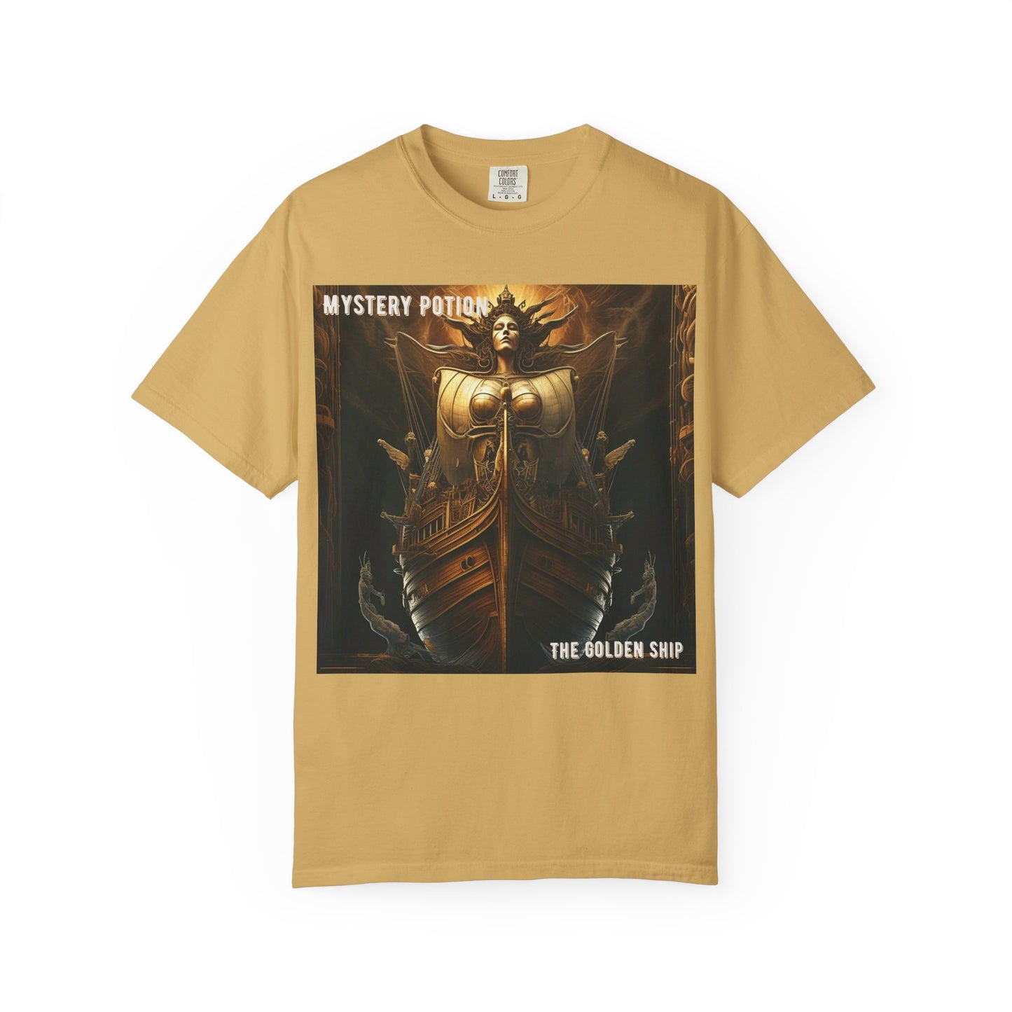 Mystery Potion Unisex Garment-Dyed T-shirt, Vintage Graphic Tee, Gift for Art Lovers, Casual Wear, Unique Clothing