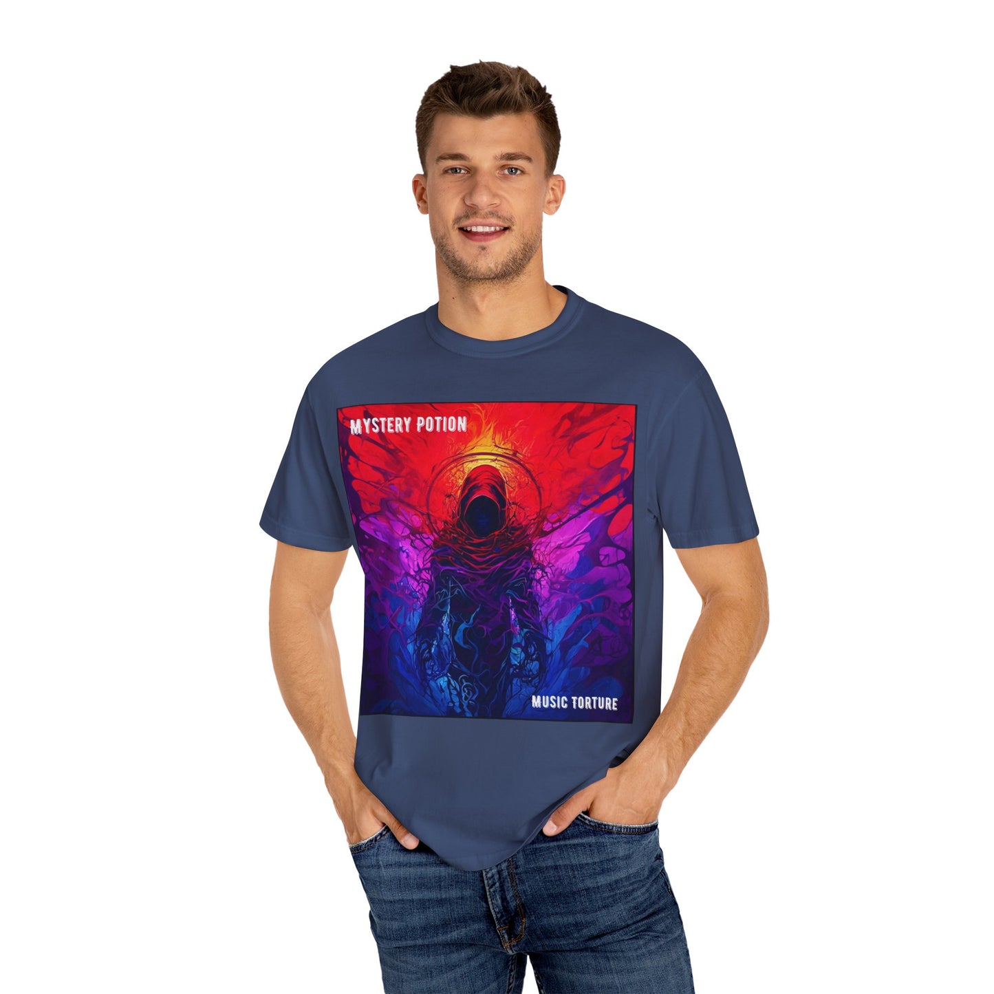 'Music Torture' by Mystery Potion Unisex Garment-Dyed T-shirt, Music Torture Tee, Vibrant Graphic Shirt, Cool Casual Wear, Gift for Music Lovers, [...]