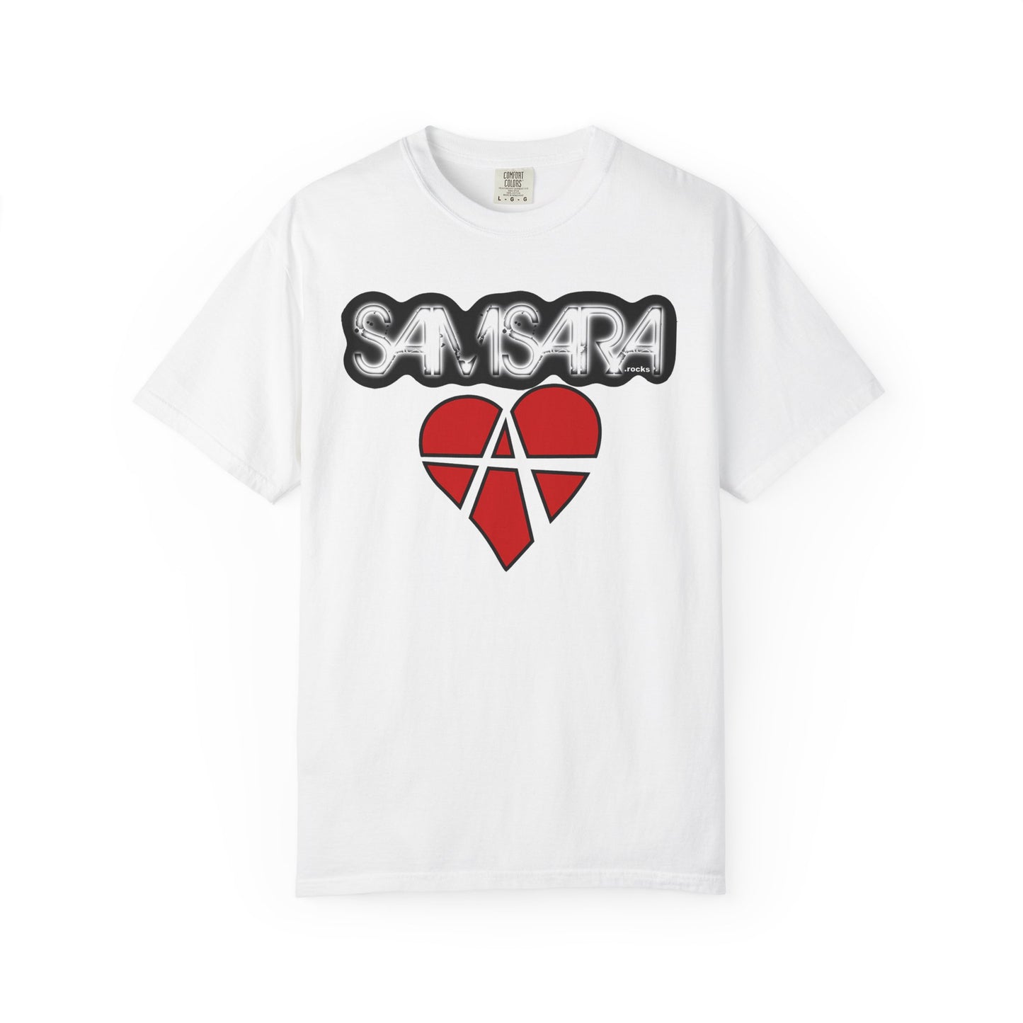 Samsara Heart Permanent Damage Unisex T-Shirt, Trendy Graphic Tee, Streetwear Style, Casual Apparel, Perfect for Music Festivals, Unique Gift Idea