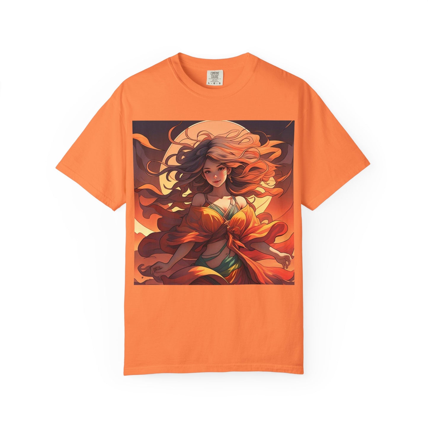 Mystical Autumn Goddess T-shirt, Enchanted Graphic Tee, Boho Style Apparel, Art Inspired Top, Unique Gift for Her, Festival Fashion