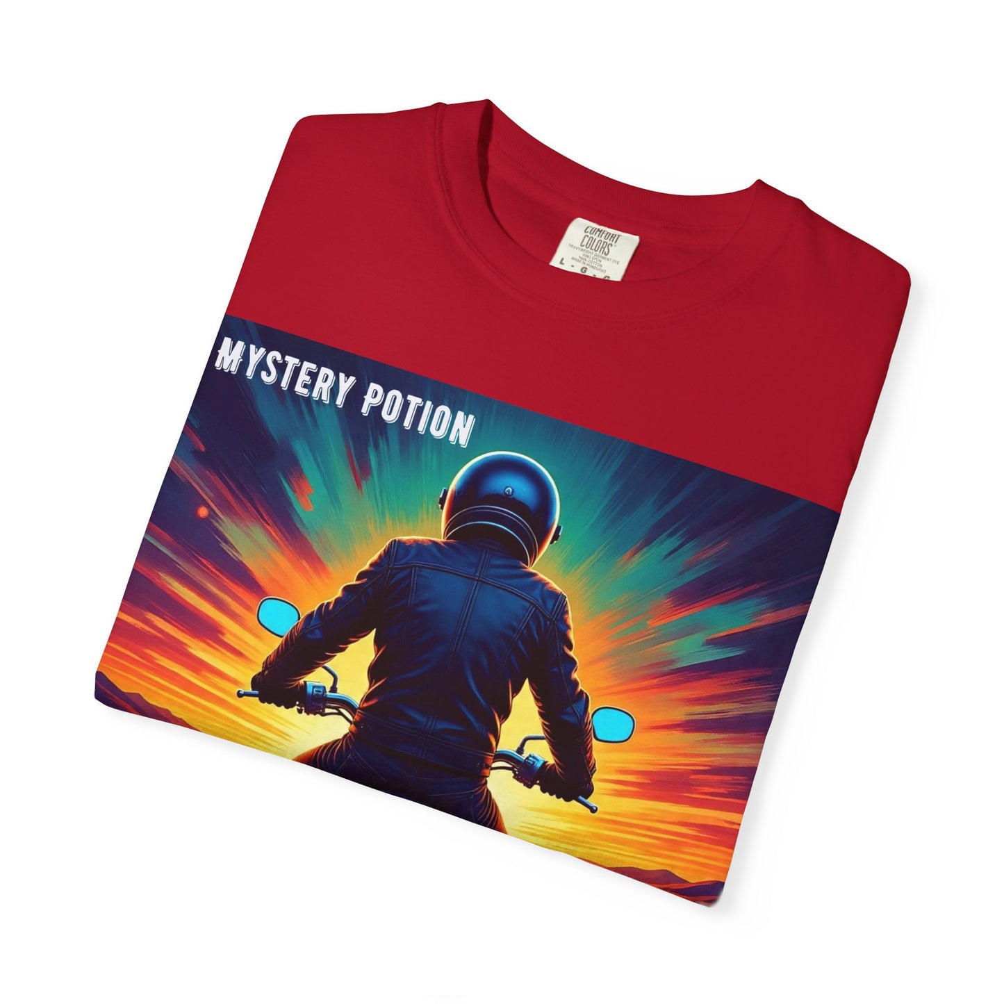 'The Road is Calling' by Mystery Potion Adventure T-Shirt, Motorcycle Gift, Road Trip Tee, Vintage Style Shirt, Unisex Graphic Tee, Outdoor Enthusiast Apparel