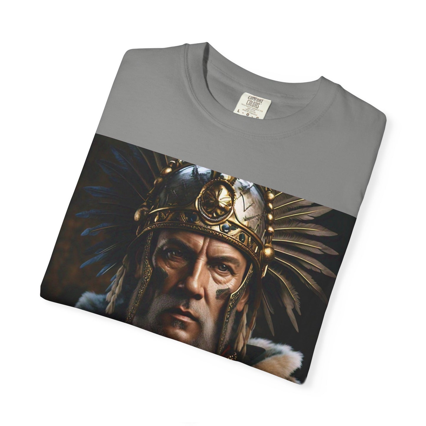 Warrior Spirit Garment-Dyed T-Shirt, Vintage Tee, Unisex Fashion, Gift for Him, Casual Wear, Graphic Top, Everyday Style