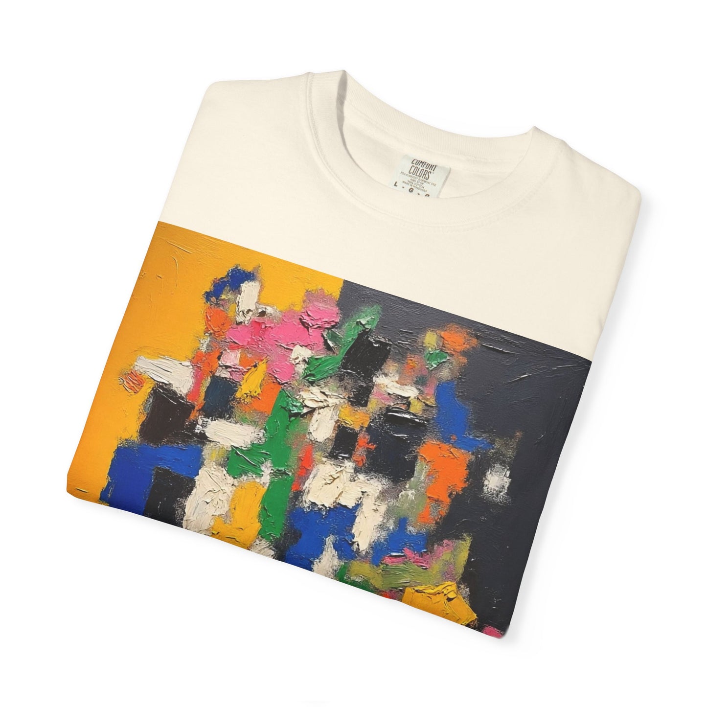 Vibrant Abstract Art Unisex T-Shirt, Colorful Graphic Tee, Casual Wear, Trendy Gift for Art Lovers, Perfect for Summer Festivals