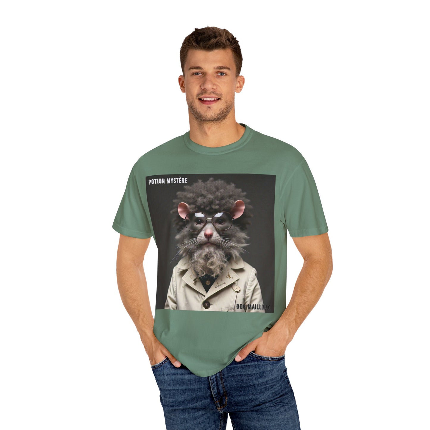Doc Mailloux by Potion Mystère, Rat Graphic T-Shirt, Unisex Funny Tee, Gift for Animal Lovers, Unique Vintage Style Clothing, Statement Tee for Parties
