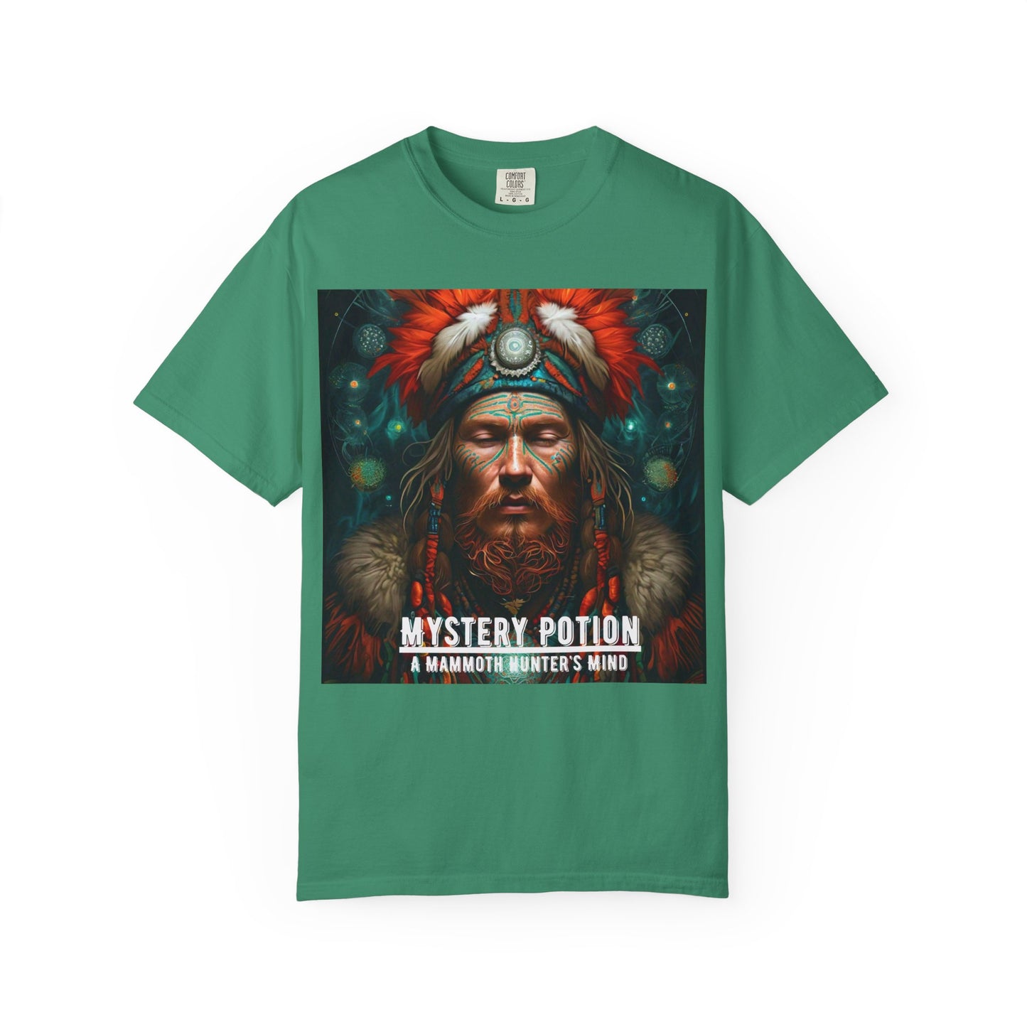 'A Mammoth Hunter's Mind' Mystery Potion Mystical Vintage Inspired Unisex T-Shirt, Cozy Gift for Nature Lovers, Unique Graphic Tee for Festivals, Casual Wear, Statement Shirt
