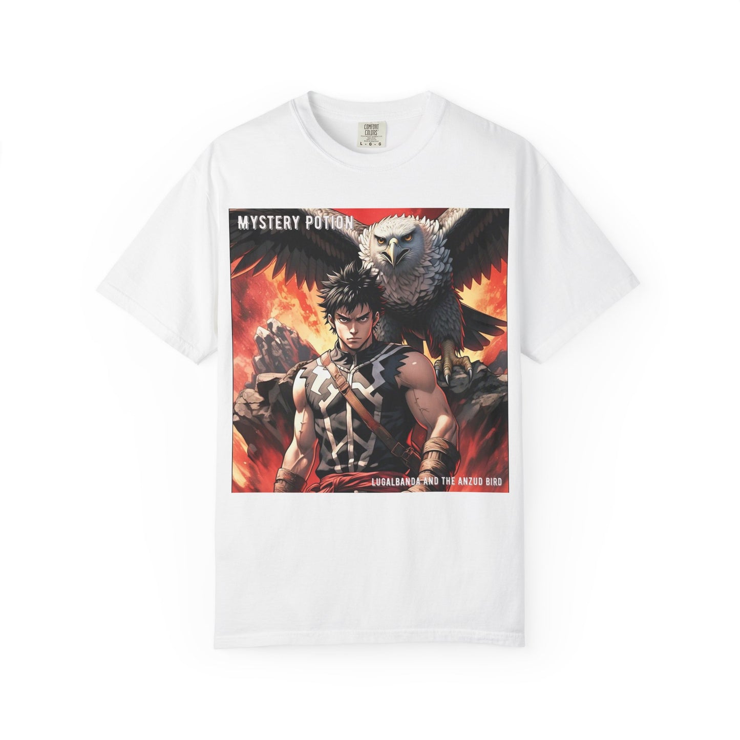 Unisex Anime Graphic T-Shirt, Mystery Potion Art Tee, Vintage Style, Casual Wear, Gift for Fans, Streetwear Apparel