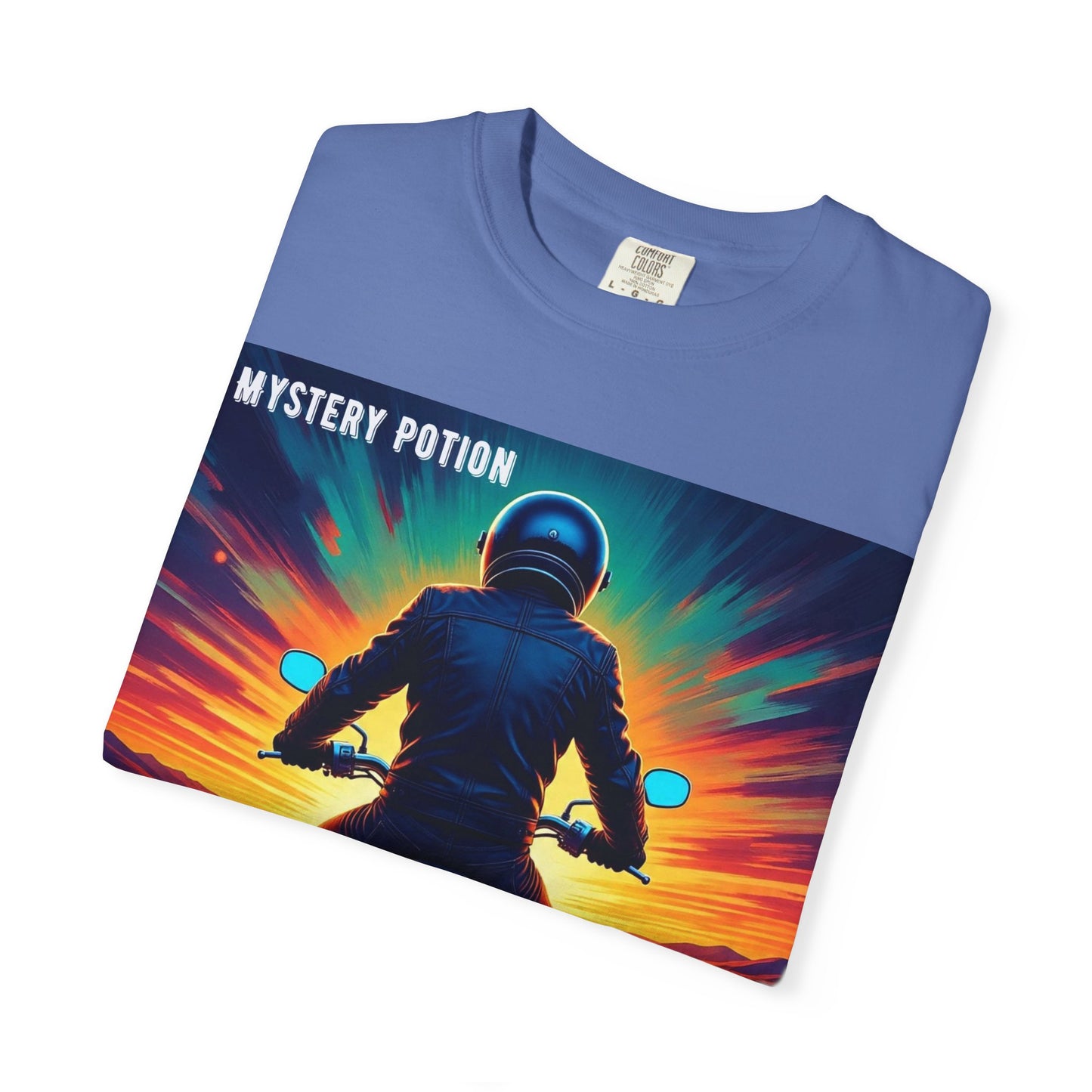 'The Road is Calling' by Mystery Potion Adventure T-Shirt, Motorcycle Gift, Road Trip Tee, Vintage Style Shirt, Unisex Graphic Tee, Outdoor Enthusiast Apparel