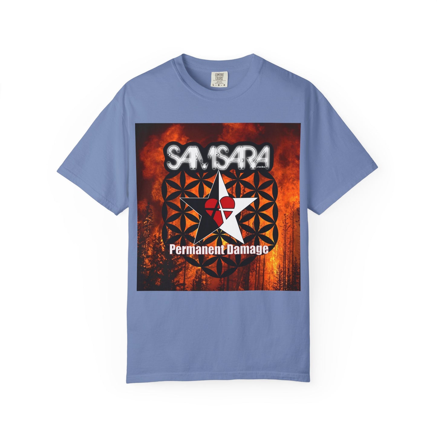 'Permanent Damage' by Samsara, Bold Graphic T-Shirt, Music Festival Gear, Unisex Casual Tee, Unique Gift for Friends, Statement Apparel, Concert Outfit