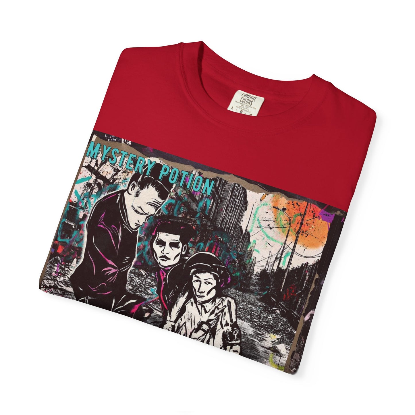 'You Think The World Is Overpopulated' by Mystery Potion, Street Art Unisex T-Shirt - Alternative Fashion, Graphic Tee for Music Lovers, Gifting, Urban Style, Everyday Wear