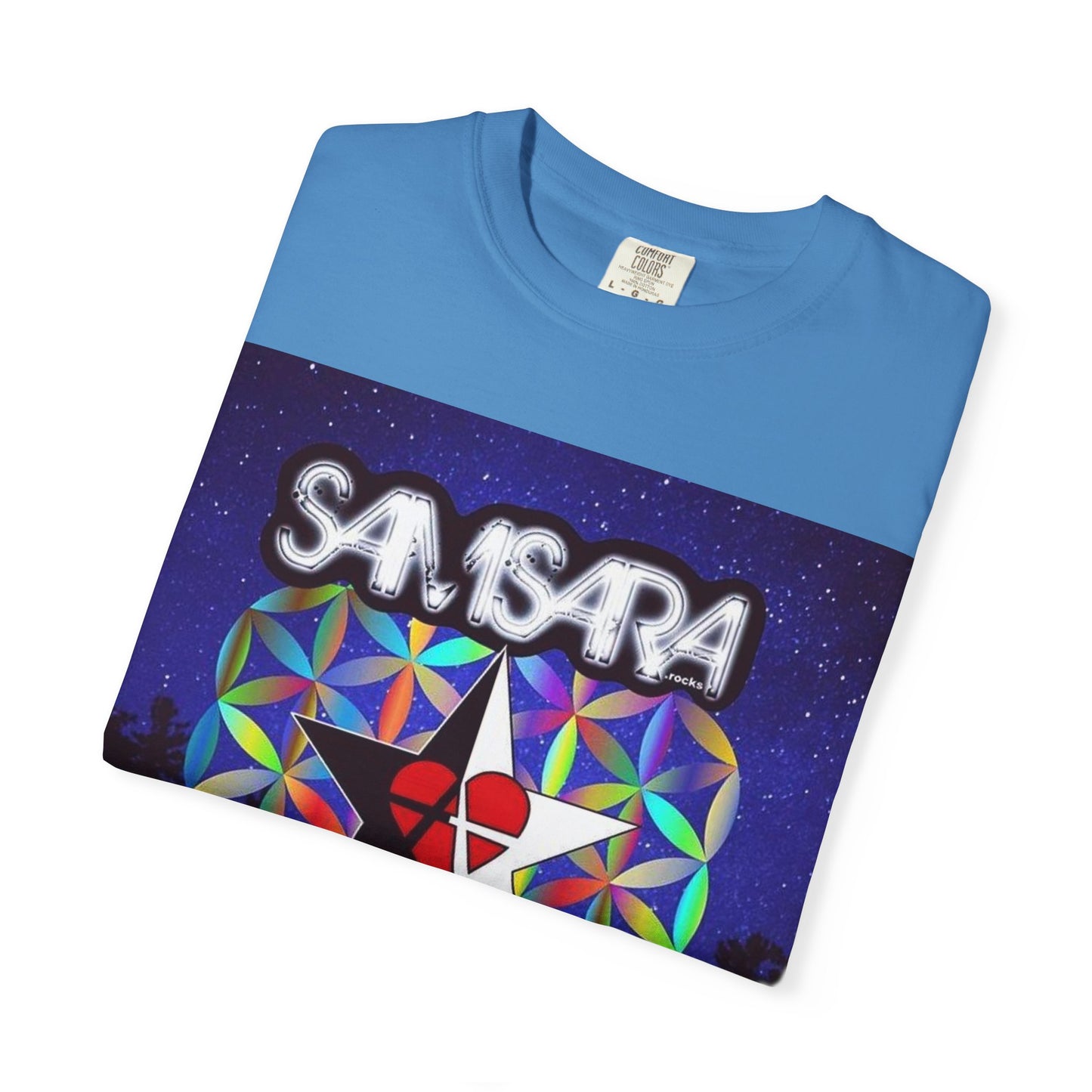 Sounds Of Absolute Power by Samsara Vibrant Graphic T-Shirt for Nature Lovers, Unisex Tee, Festival Wear, Gift for Music Enthusiasts, Bohemian Style Apparel