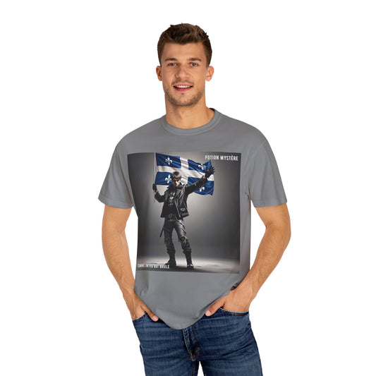 Vibrant Unisex Garment-Dyed T-Shirt, Cozy Casual Wear, Perfect Gift for Men & Women, Statement Tee for Quebec Patriotic Celebrations