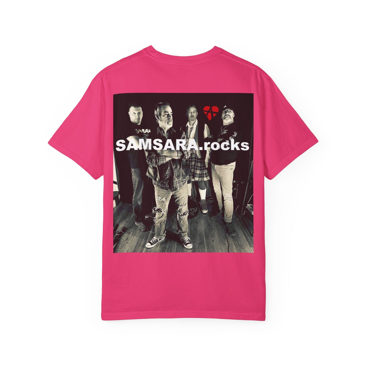 Samsara Unisex T-Shirt, Band Picture on back, Comfortable Graphic Shirt for Music Lovers, Perfect for Concerts, Gifts for Friends, Casual Wear, Street Style