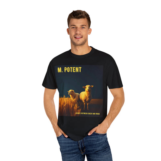 Debate Between Sheep and Grain by M. Potent, Sheep Graphic T-Shirt, Unisex Fashion Top, Farm Life Tee, Gift for Animal Lovers, Casual Everyday Wear