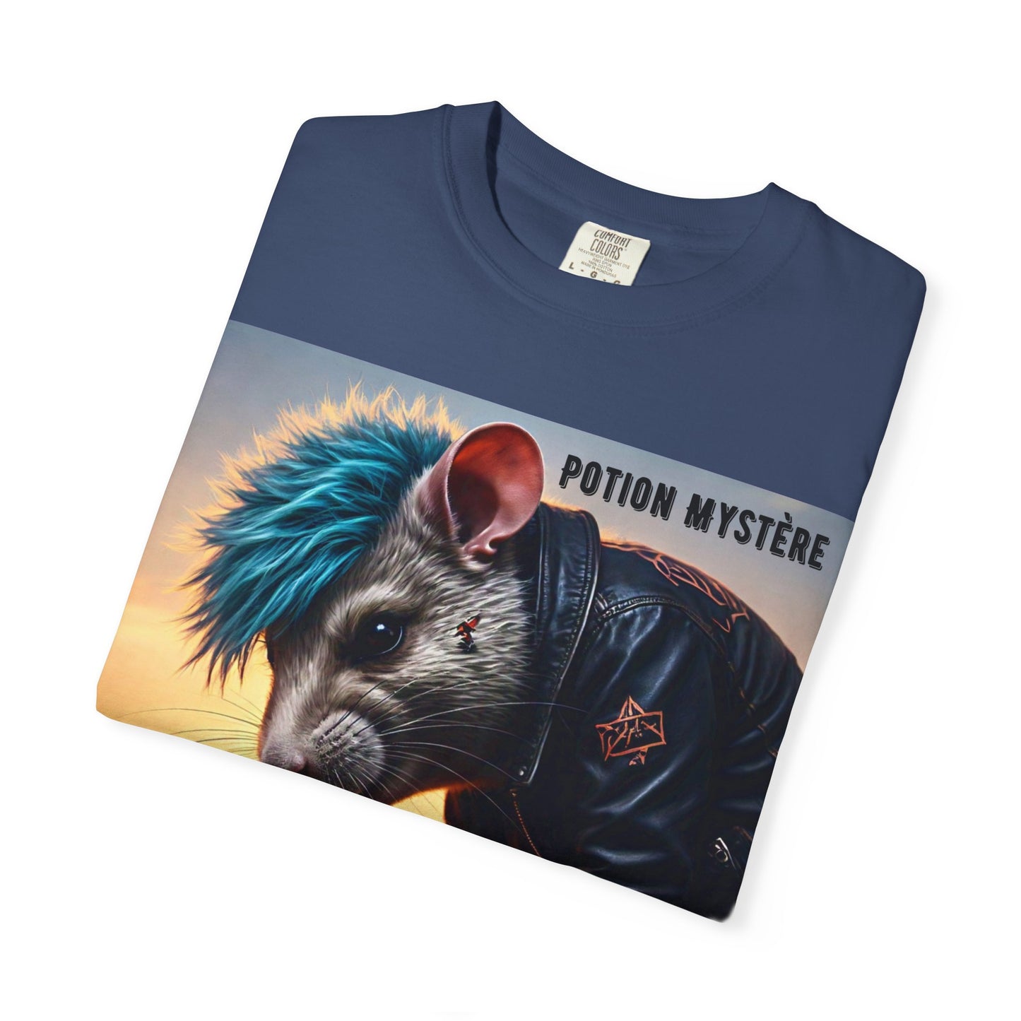 Mystical Punk Rat Toiling The Field Graphic T-Shirt | Unisex, Art Tee, Unique Animal Print, Gift for Animal Lovers, Casual Wear