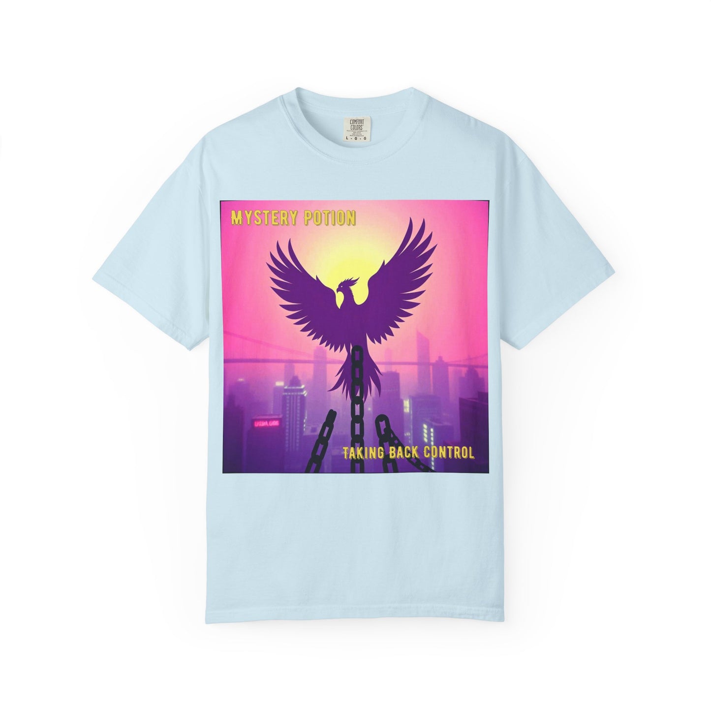 'Taking Back Control' by Mystery Potion, Phoenix Rising, Breaking Chains Unisex T-Shirt - Taking Back Control, Graphic Tee for Casual Wear, Perfect for Festivals, Gifts, and Everyday Style