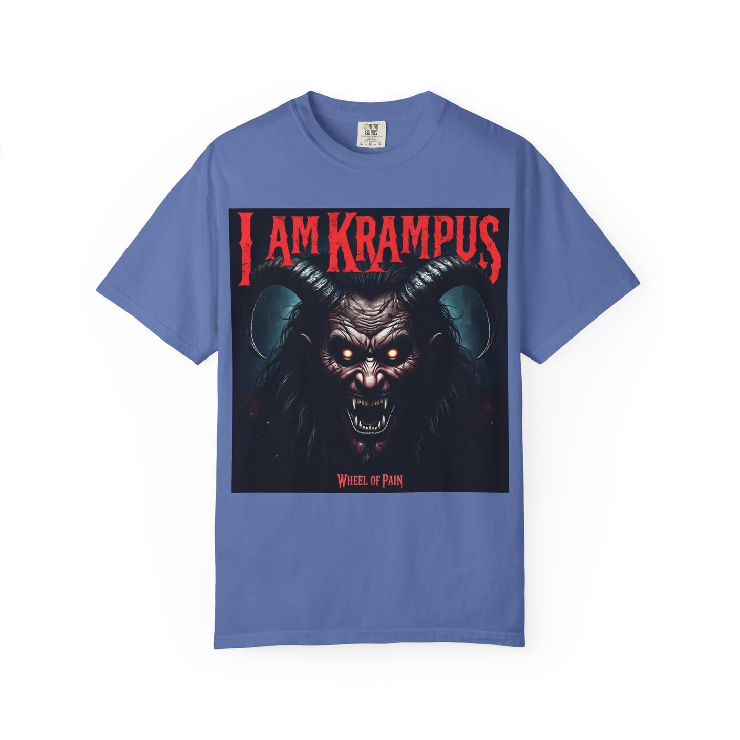 I Am Krampus Unisex Garment-Dyed T-Shirt | Spooky Graphic Tee for Christmas Horror Fans, Gifts, Party Wear, Festival Attire