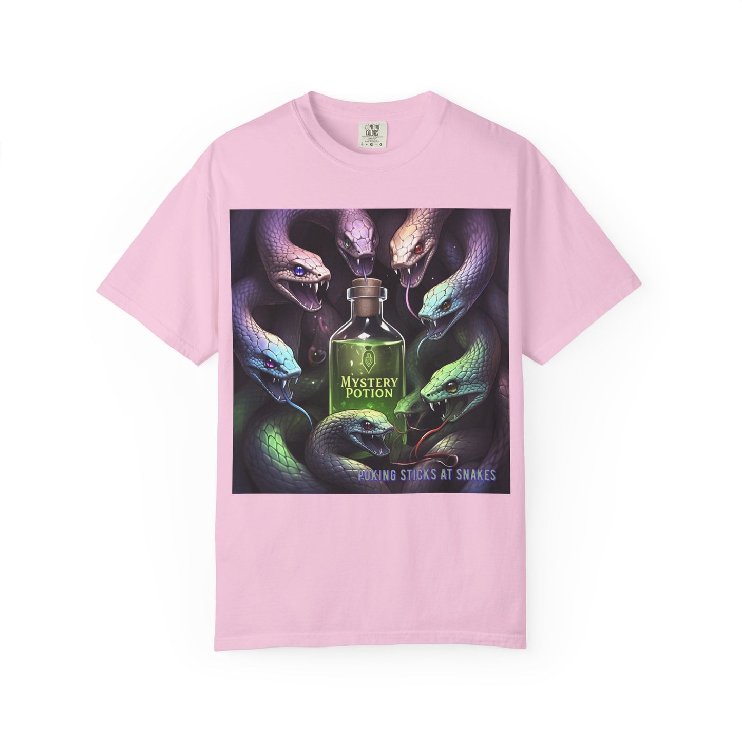 'Poking Sticks At Snakes' by Mystery Potion, Unisex T-shirt | Snakes Design | Perfect for Halloween, Gifts, Cozy Wear, Unique Apparel, Vintage Vibe