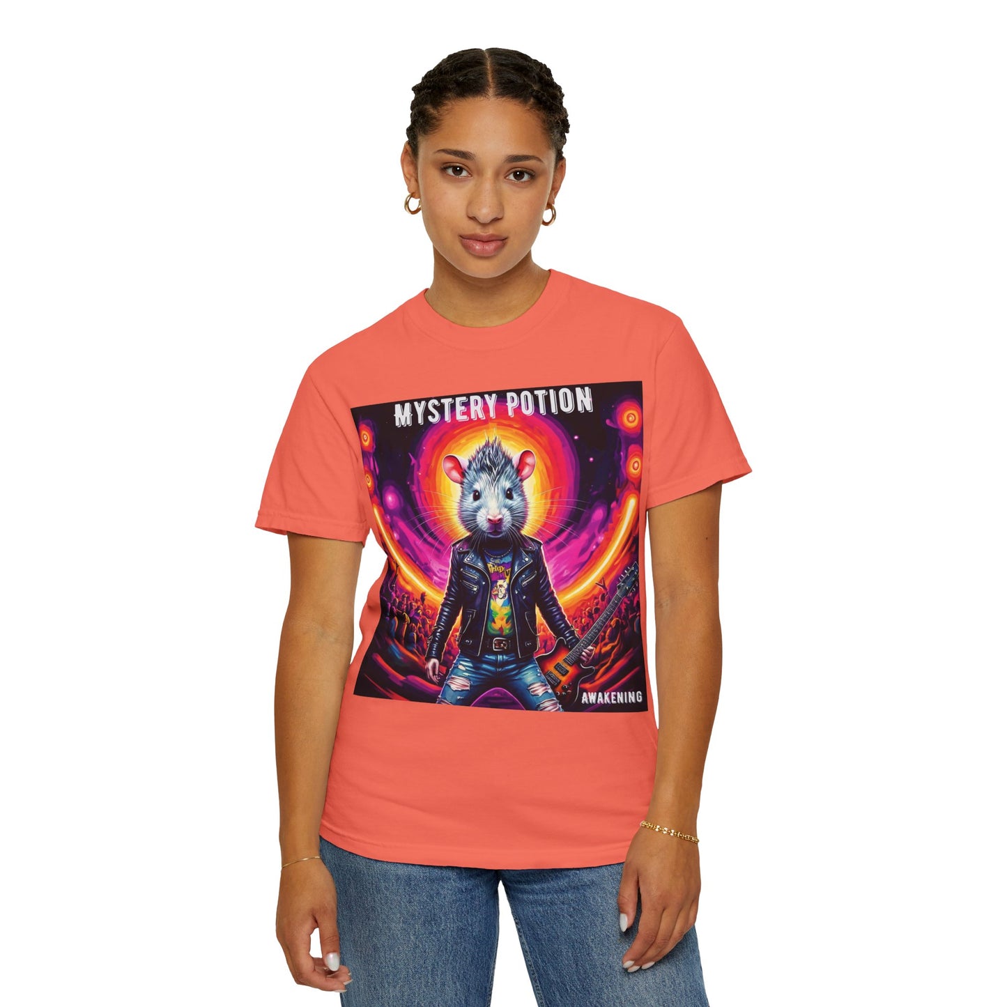 Mystical Hamster Graphic Tee | Unisex Edgy T-Shirt, Perfect for Festivals, Concerts, Gifts, Casual Wear, and Parties