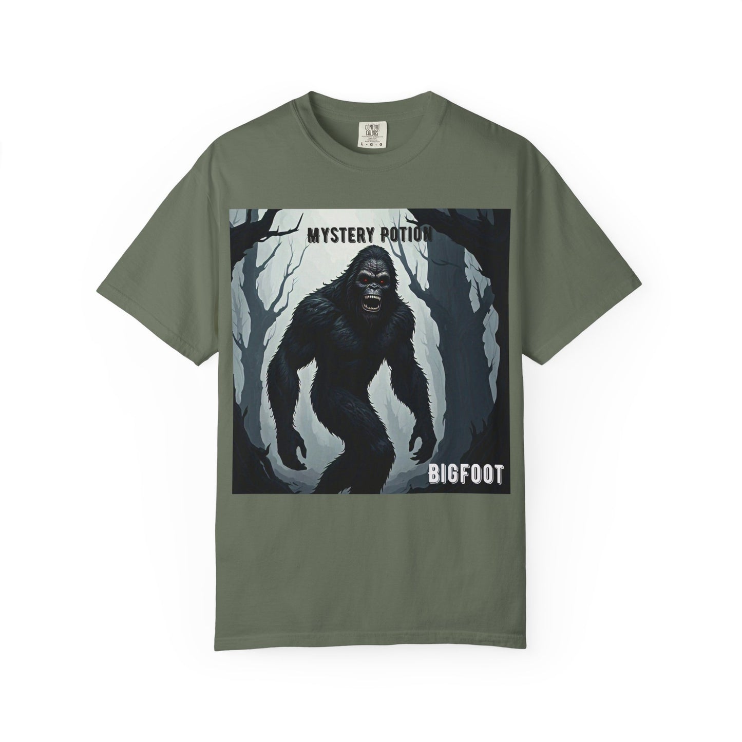 Bigfoot by Mystery Potion T-shirt, Unisex Statement Tee, Gift for Nature Lovers, Outdoor Adventure Shirt, Fun Graphic Tee