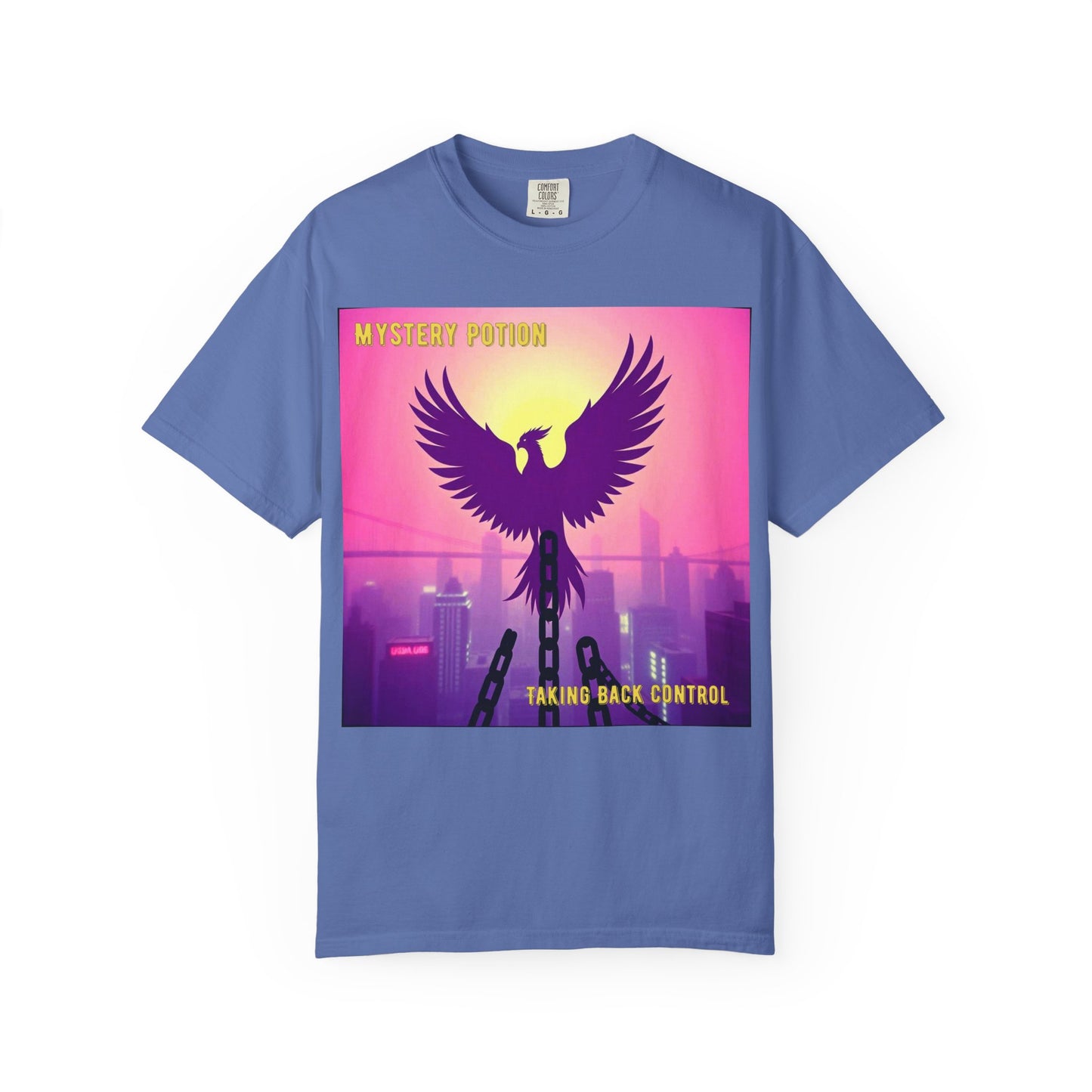 'Taking Back Control' by Mystery Potion, Phoenix Rising, Breaking Chains Unisex T-Shirt - Taking Back Control, Graphic Tee for Casual Wear, Perfect for Festivals, Gifts, and Everyday Style