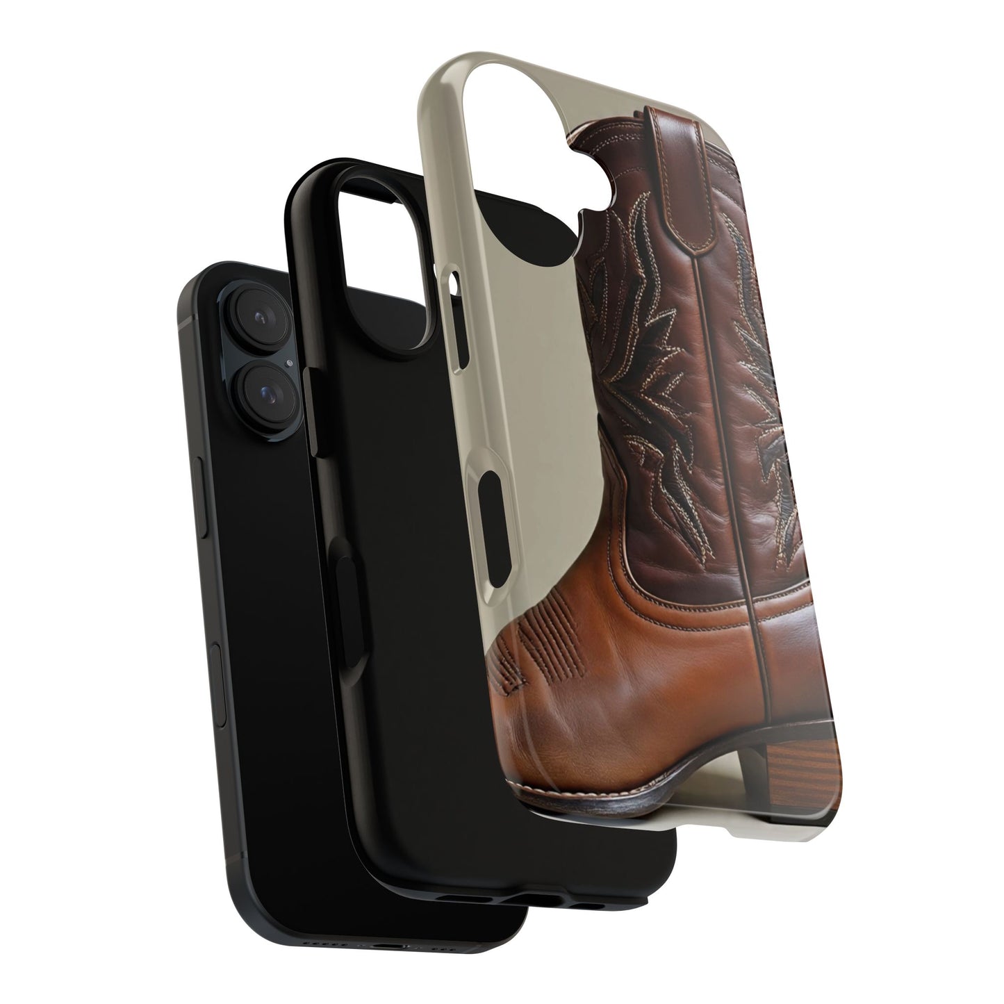 Brown Cowboy Boot Phone Case, Tough Cases, Western Style, Durable Phone Cover, Gift for Cowgirls, Country Music Lovers, Unique Design
