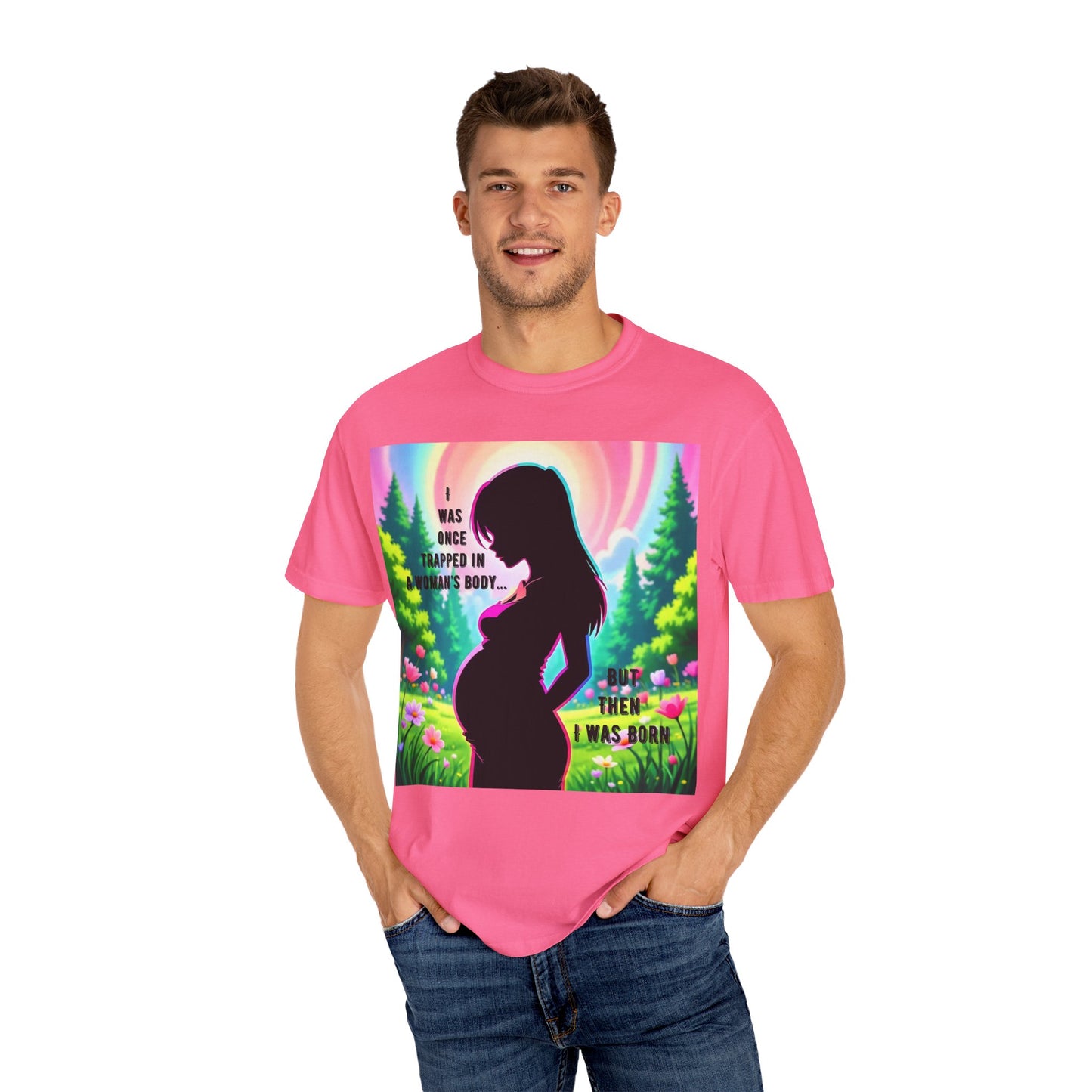 Maternity T-Shirt: I Was Once Trapped in Mom's Body, Pregnancy Gift, Baby Shower Shirt, Unisex Tee for Moms, Expecting Mothers