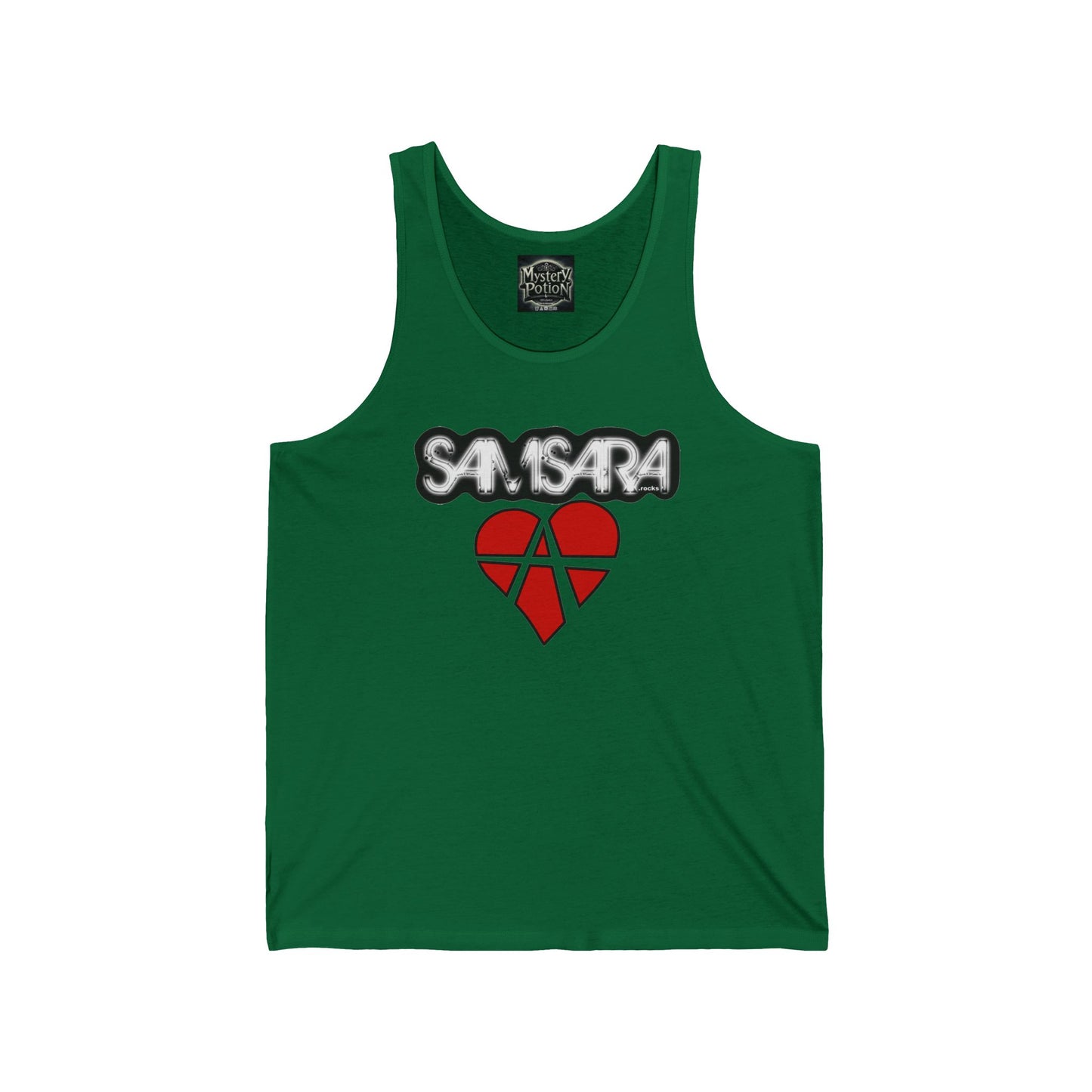 Samsara Rocks Love Anarchy Unisex Jersey Tank - Perfect for Concerts, Festivals, Music Lovers, Summer Wear, Casual Outings