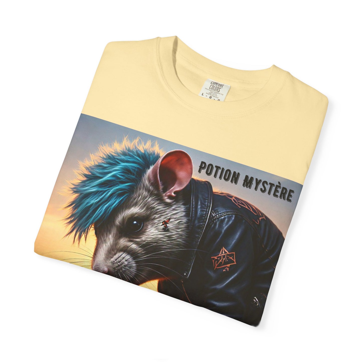 Mystical Punk Rat Toiling The Field Graphic T-Shirt | Unisex, Art Tee, Unique Animal Print, Gift for Animal Lovers, Casual Wear
