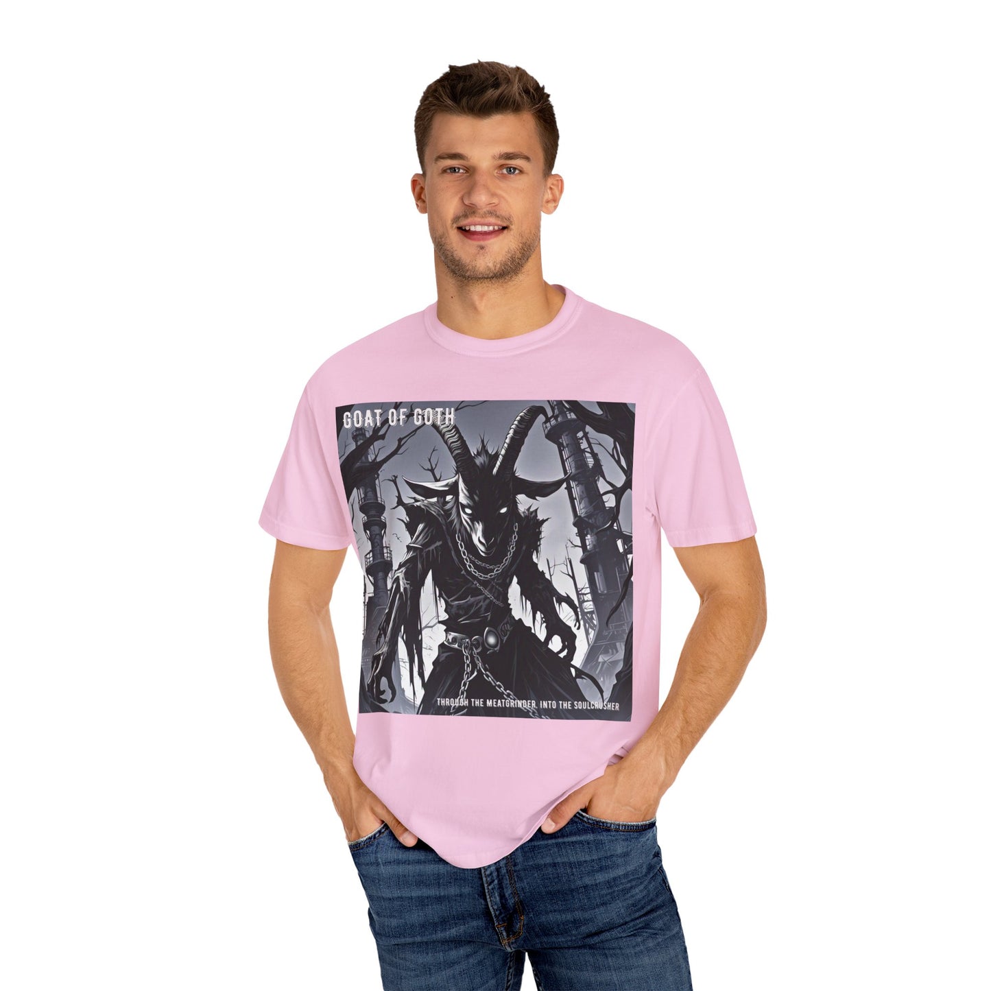 Gothic Graphic T-Shirt, Goat of Goth Tee, Unisex Casual Wear, Alternative Streetwear, Edgy Apparel for Fans, Perfect Gift for Halloween