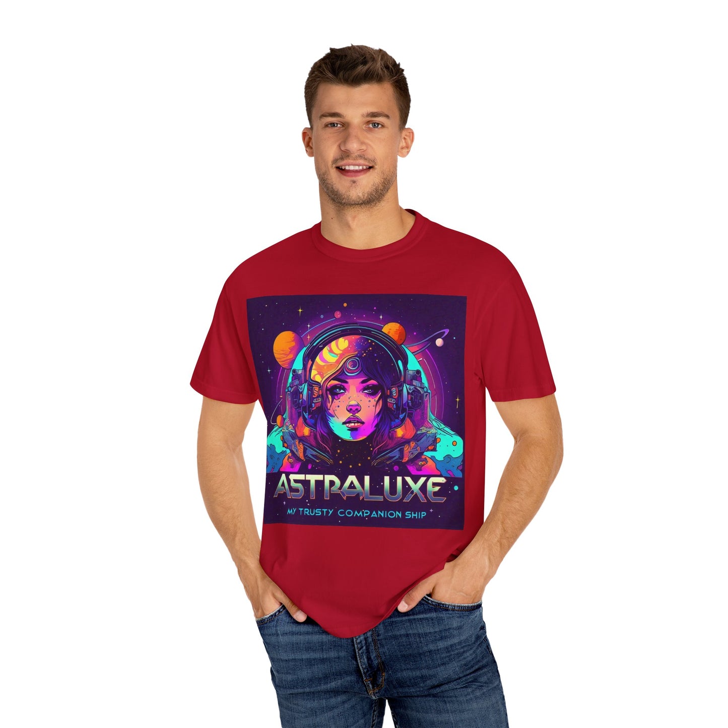 Astraluxe Unisex T-Shirt, Space Theme Tee, Gifts for Sci-Fi Lovers, Cosplay Costume, Festival Wear, Vintage Graphic Top