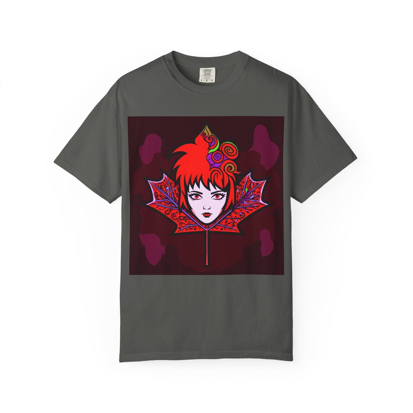 Emily The Maple Leaf Vibrant Art T-Shirt, Bohemian Graphic Tee, Unique Artwear, Gift for Art Lovers, Festival Clothing, Unisex Fashion, Canadian Patriots