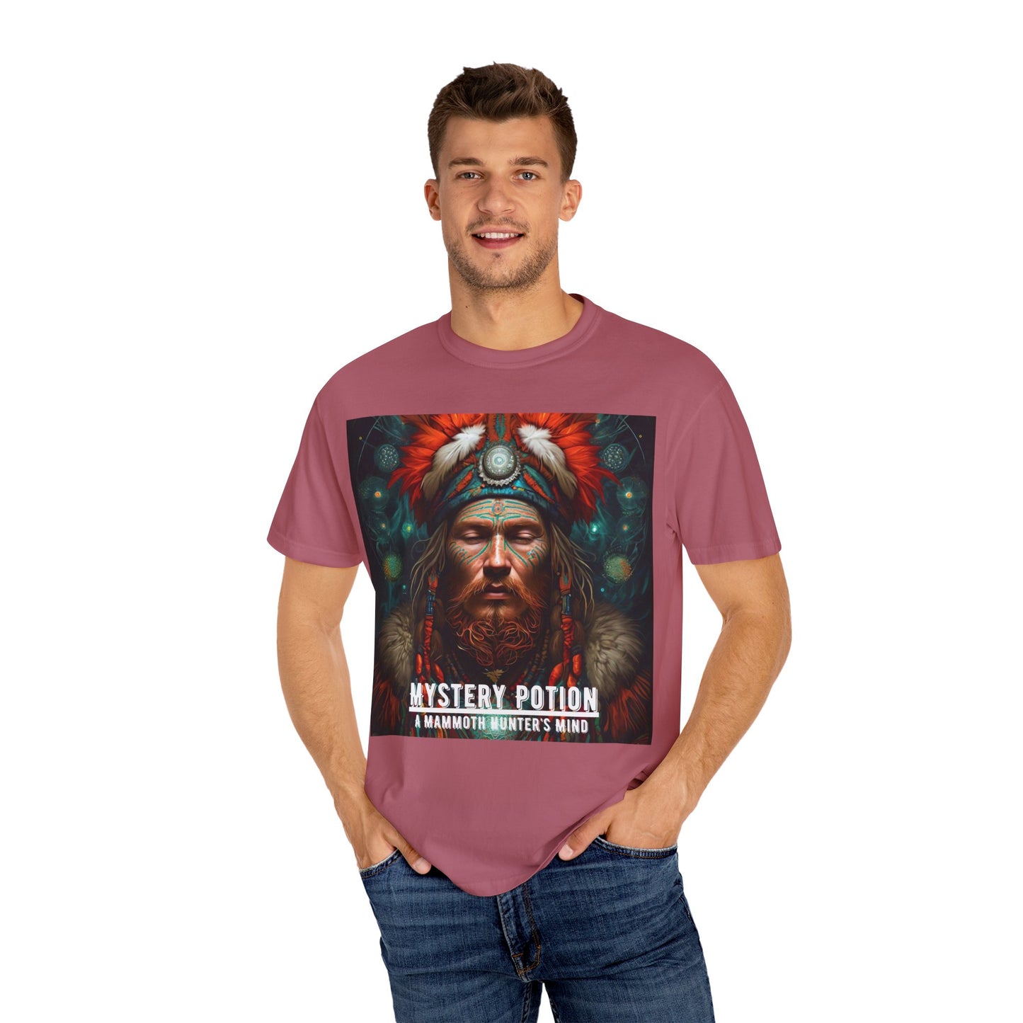 'A Mammoth Hunter's Mind' Mystery Potion Mystical Vintage Inspired Unisex T-Shirt, Cozy Gift for Nature Lovers, Unique Graphic Tee for Festivals, Casual Wear, Statement Shirt