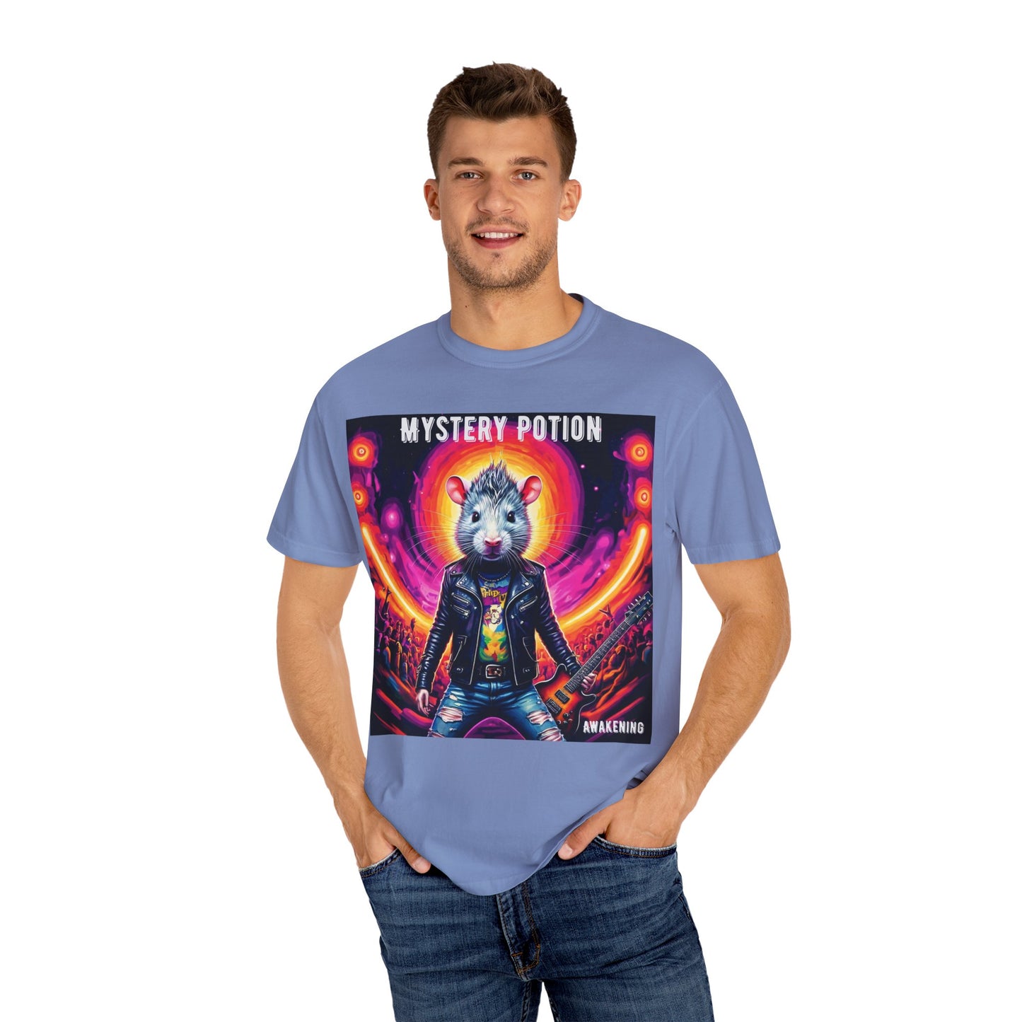 Mystical Hamster Graphic Tee | Unisex Edgy T-Shirt, Perfect for Festivals, Concerts, Gifts, Casual Wear, and Parties