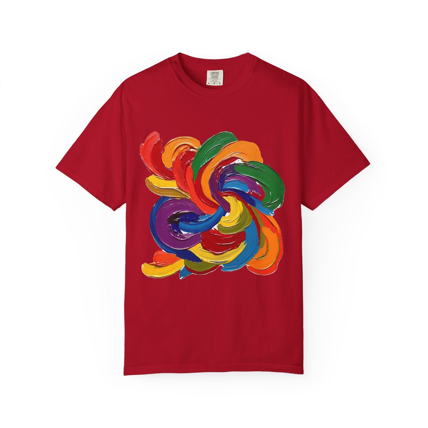 Colorful Swirl Unisex T-Shirt, Vibrant Art Tee, Casual Wear, Gift for Artists, Statement Shirt, Summer Outfit