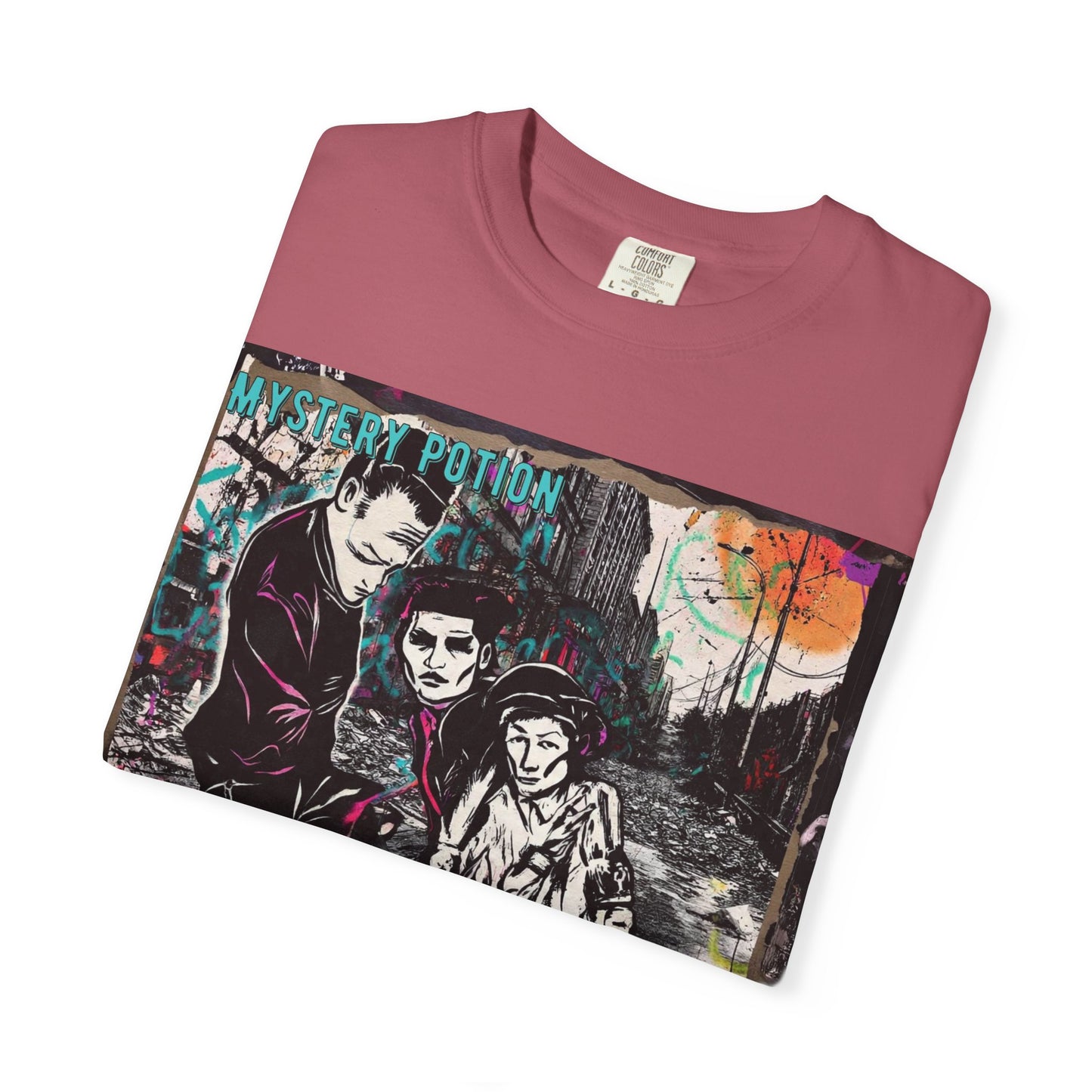 'You Think The World Is Overpopulated' by Mystery Potion, Street Art Unisex T-Shirt - Alternative Fashion, Graphic Tee for Music Lovers, Gifting, Urban Style, Everyday Wear