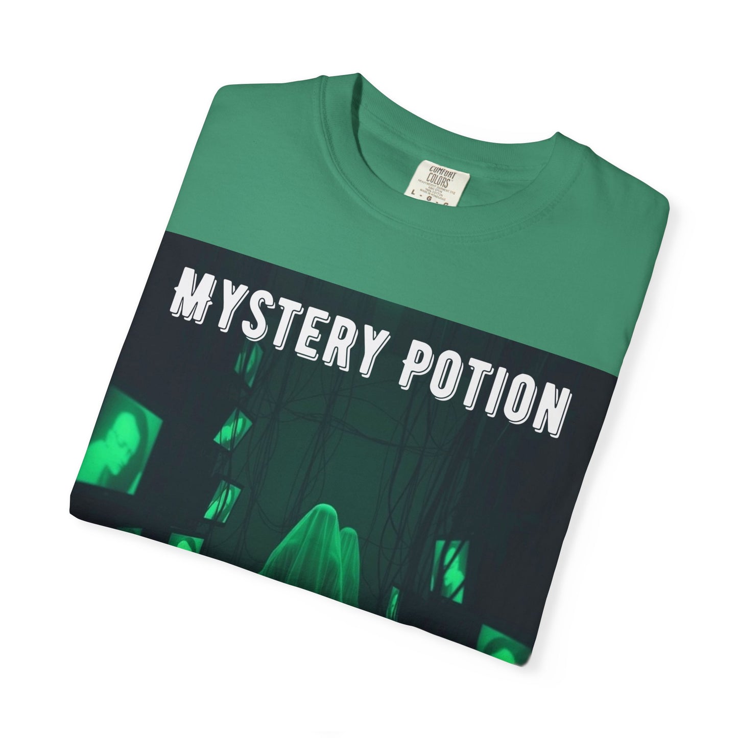 Mystery Potion Unisex T-Shirt | Ghostly Vibe | Perfect for Halloween, Gifts, or Casual Wear, Unique Tee, Spooky Apparel, Graphic Shirt