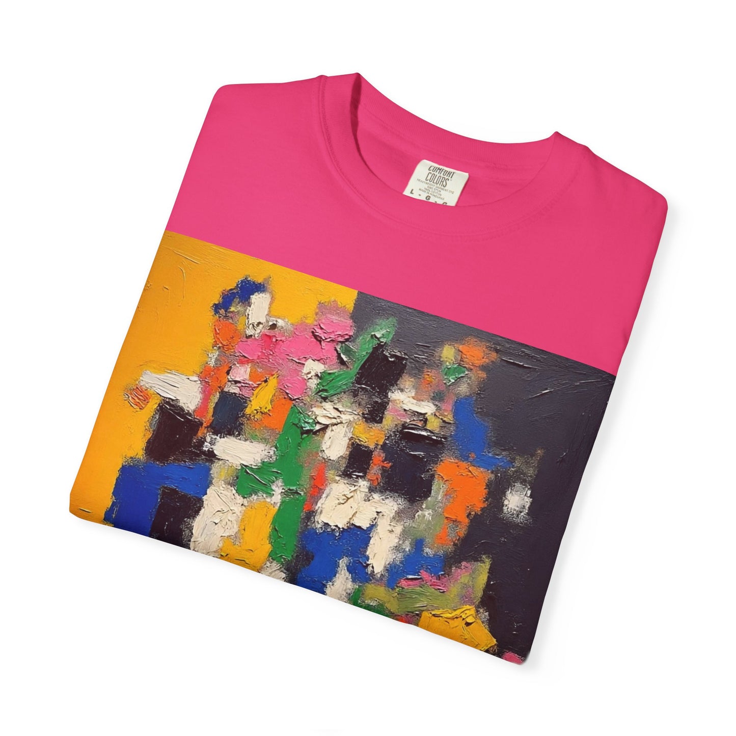 Vibrant Abstract Art Unisex T-Shirt, Colorful Graphic Tee, Casual Wear, Trendy Gift for Art Lovers, Perfect for Summer Festivals