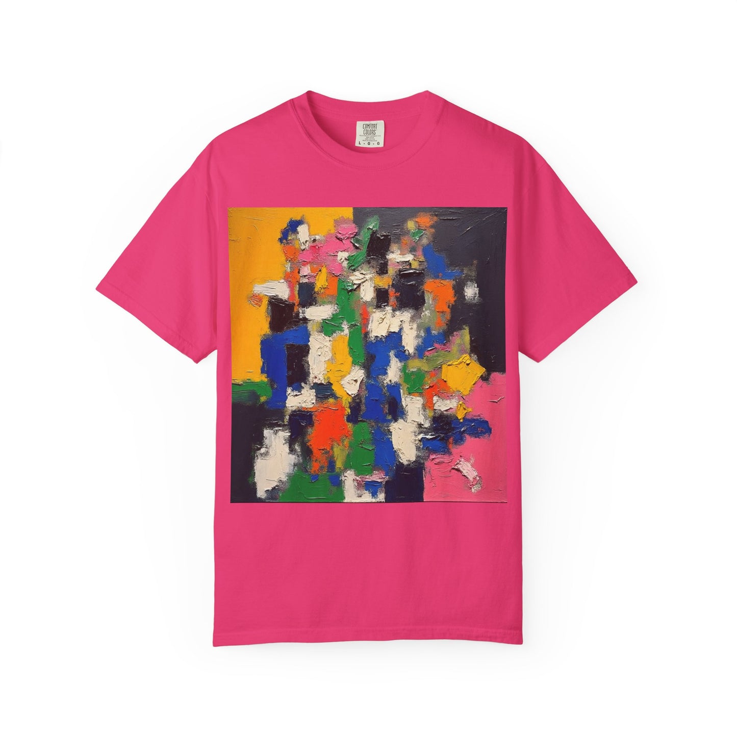 Vibrant Abstract Art Unisex T-Shirt, Colorful Graphic Tee, Casual Wear, Trendy Gift for Art Lovers, Perfect for Summer Festivals