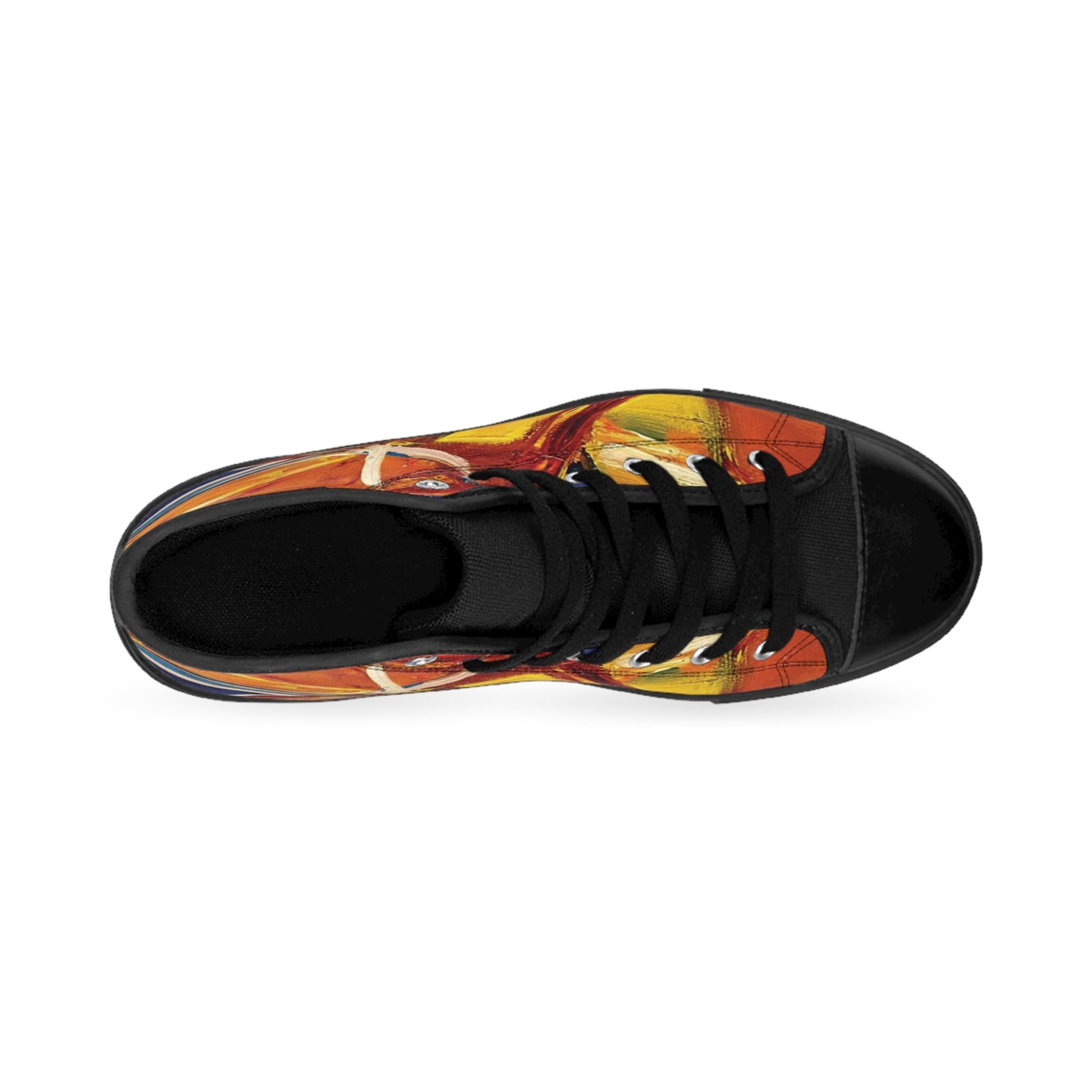 Vibrant Artistic High-Top Sneakers, Colorful Casual Footwear, Unique Gift for Men, Stylish Everyday Sneakers, Comfortable Streetwear