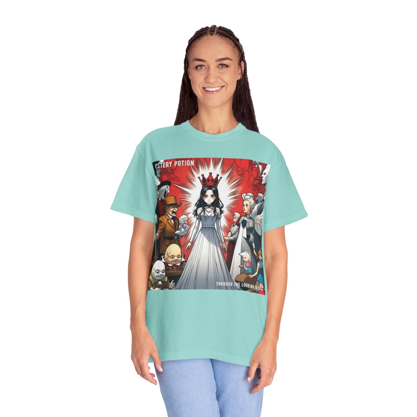 Mystery Potion's Alice In Wonderland Graphic Unisex T-shirt | Cool Casual Wear, Gift for Fans, Art Lovers, Anime Style Merch, Unique Everyday Tee