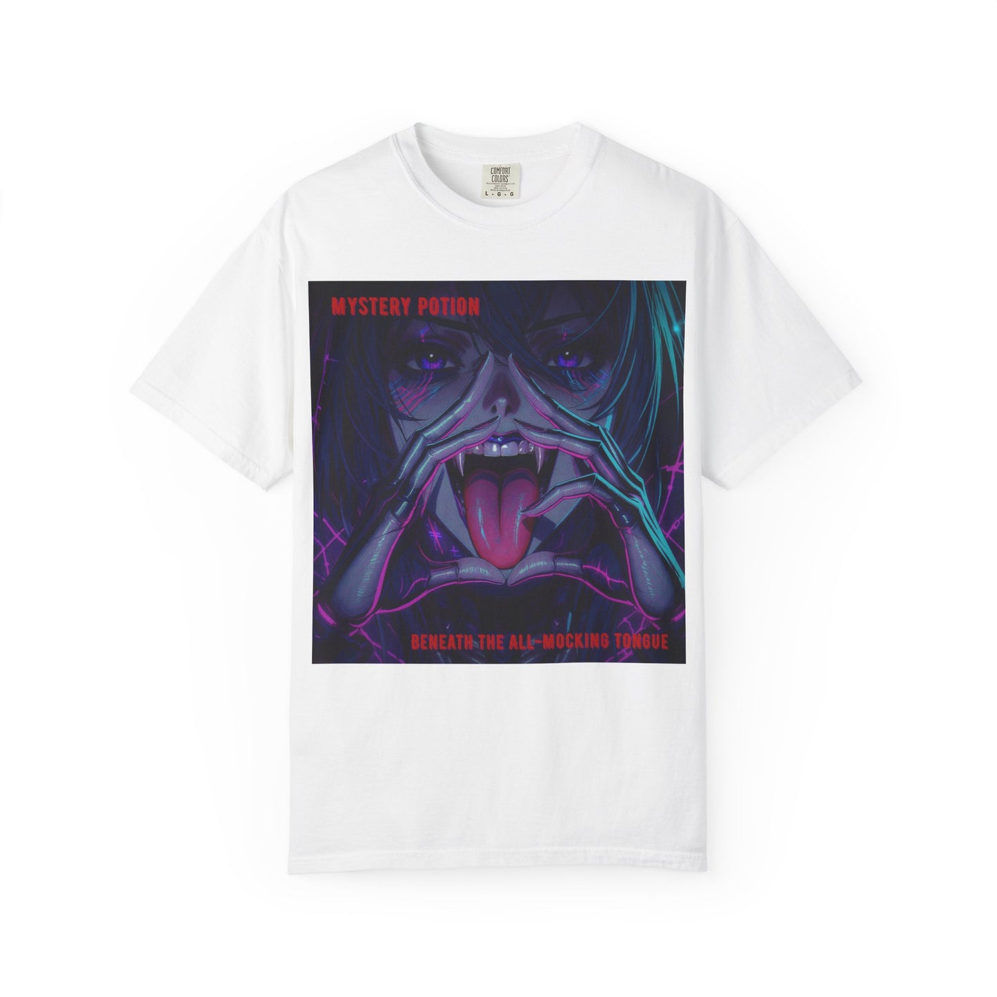 'Beneath The All-Mocking Tongue' by Mystery Potion Unisex Garment-Dyed T-shirt