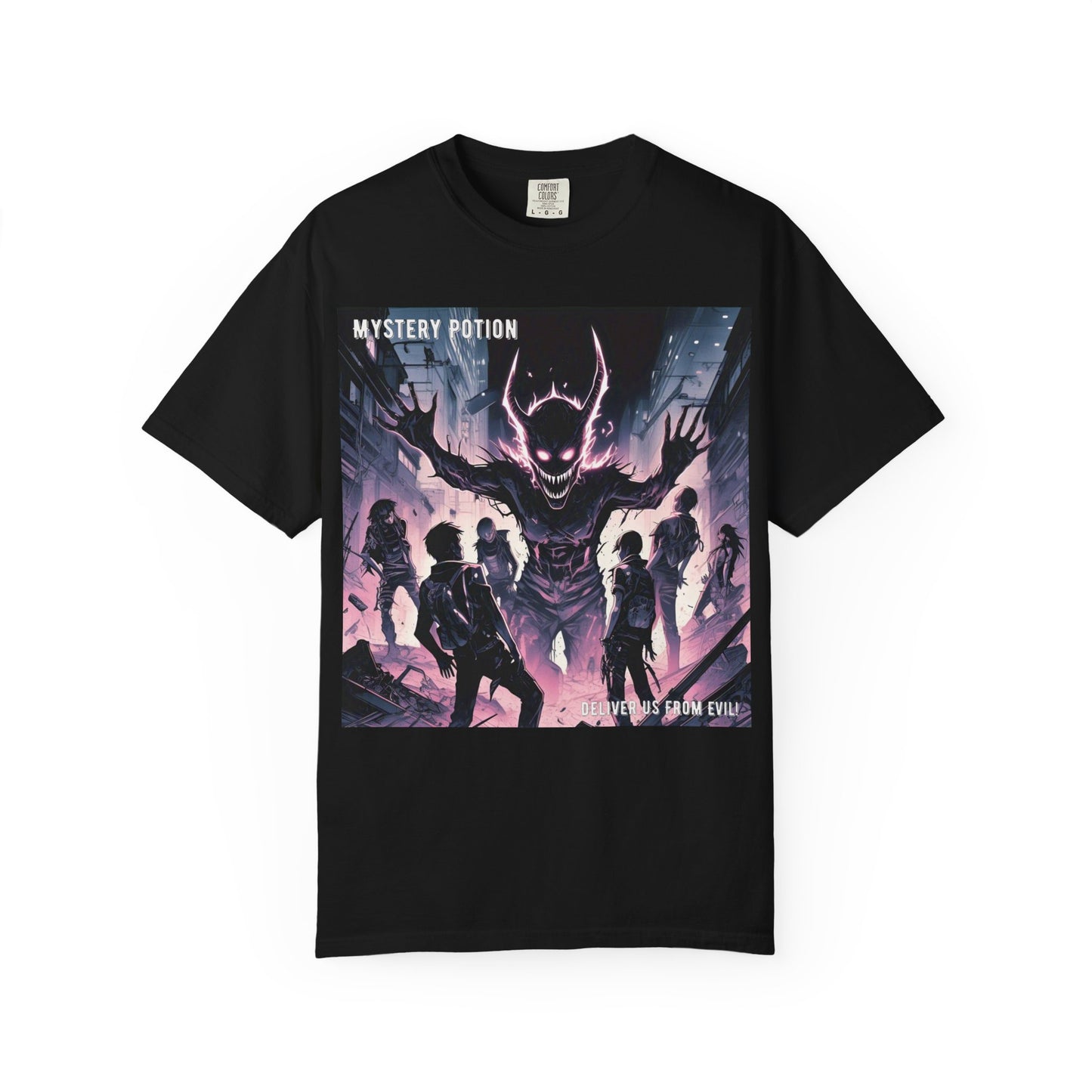Mystery Potion Evil Satanic Graphic Tee, Unisex T-Shirt for Gamers, Cosplay Costume, Casual Wear, Unique Devilish Gift Idea
